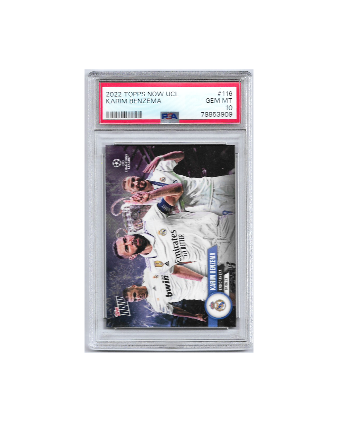 KARIM BENZEMA TOPPS NOW UCL 2022 PSA 10