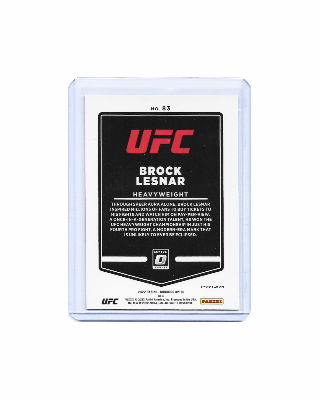 Brock Lesnar Donruss Optic UFC Blue Velocity 22