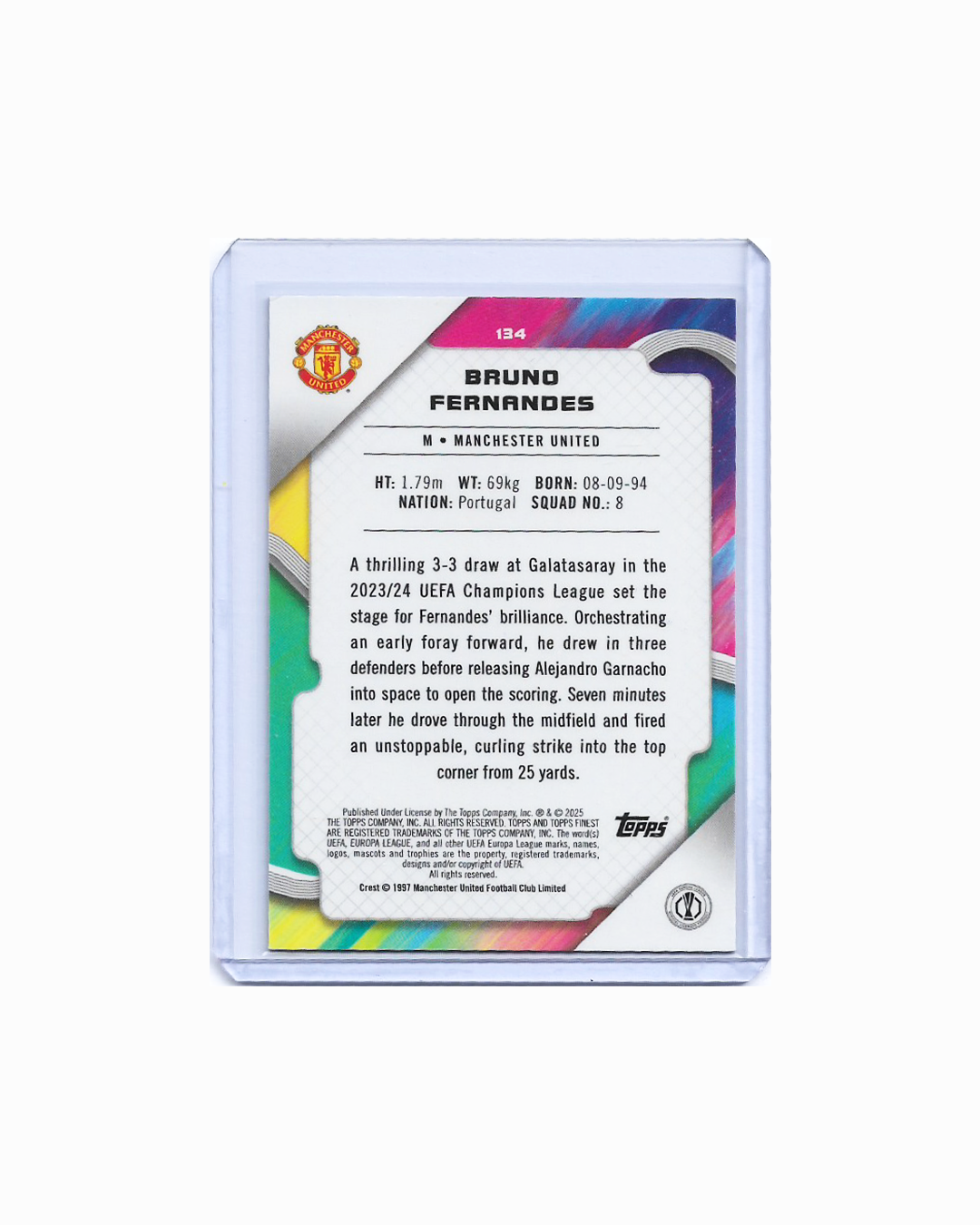 Bruno Fernandes Topps Finest UEFA Fusion 121/125