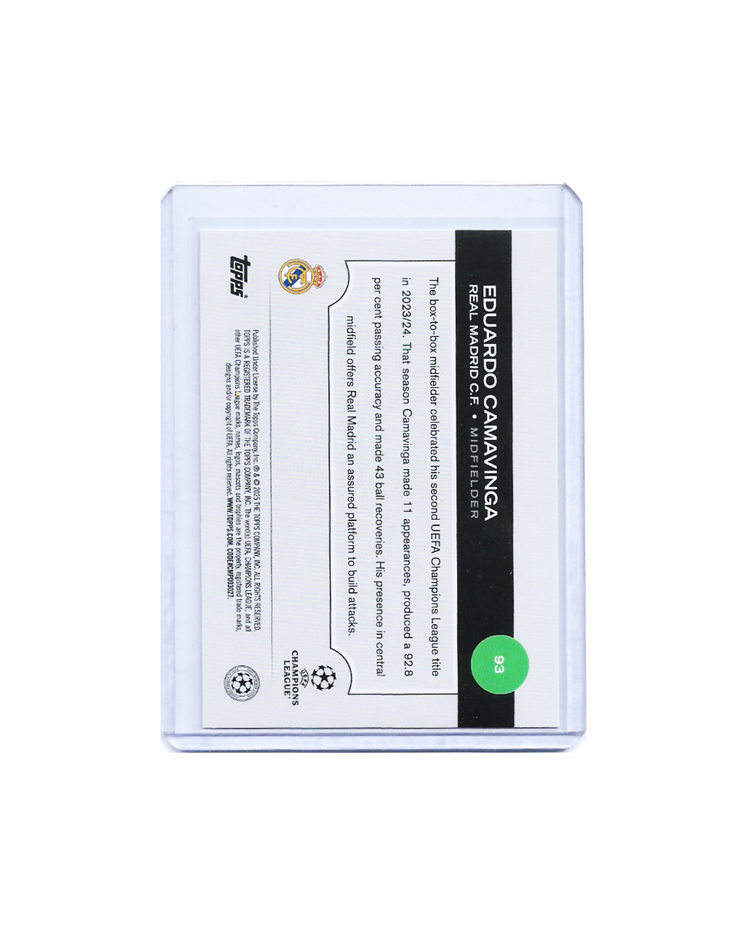 Eduardo Camavinga Topps CL Club 2025 Base