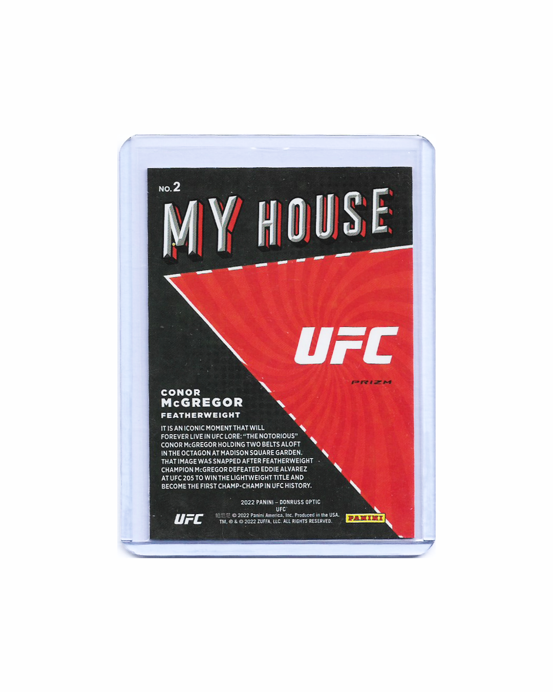 Conor McGregor Panini Donruss Optic UFC 22