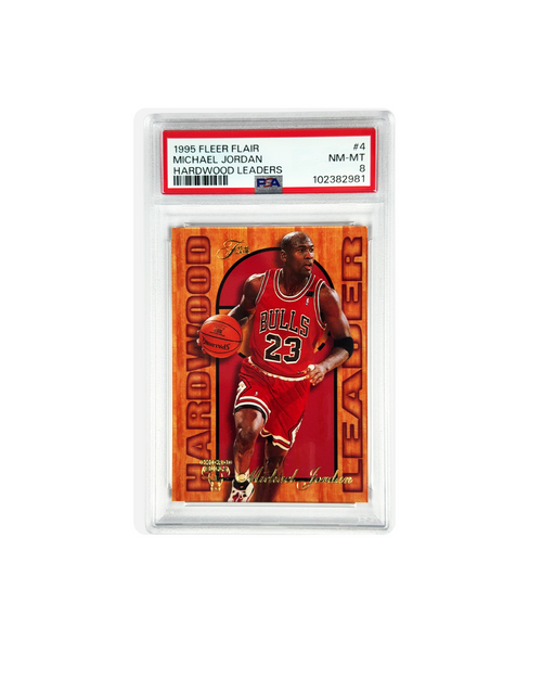 1995 FLEER FLAIR MICHAEL JORDAN HARDWOOD LEADERS PSA 8