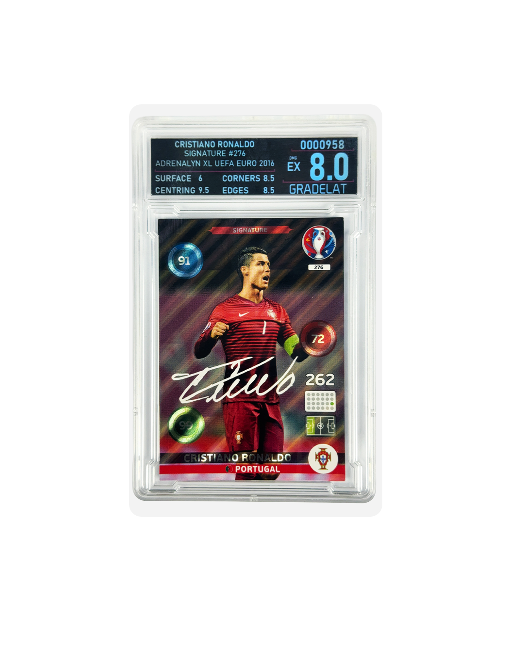 CRISTIANO RONALDO SIGNATURE #276 ADRENALYN XL UEFA EURO 2016 8 GRADELAT