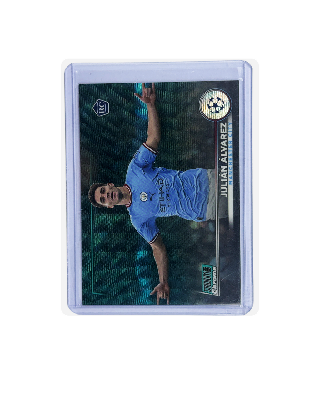 JULIAN ALVAREZ Topps Stadium Chrome Aqua Wave 22-23 num 78/275
