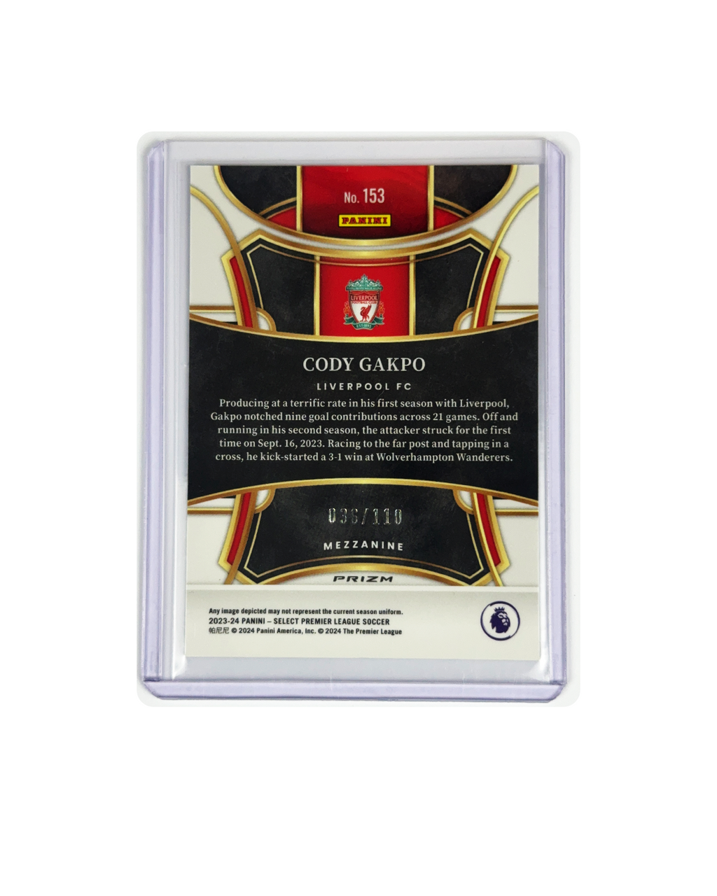 CODY GAKPO Panini Select Premiere League Mezzanine Camo num 36/110