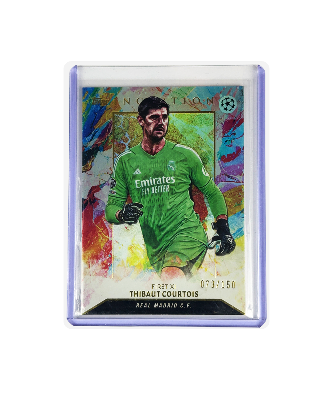 THIBAUT COURTOIS Topps Inception UEFA Rainbow Foil num 73/150
