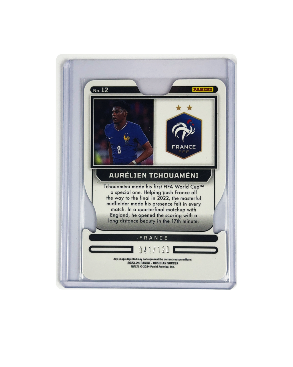 AURELIEN TCHOUAMENI Panini Obsidian Supernova Die Cut NUM 41/120