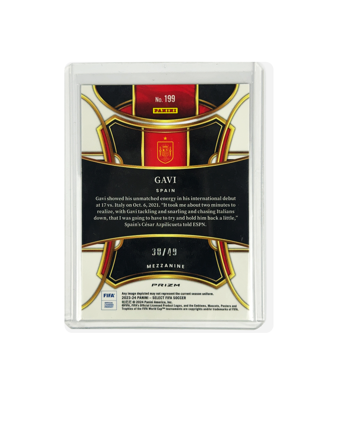 GAVI Panini Select Fifa 23-24 num 38/49