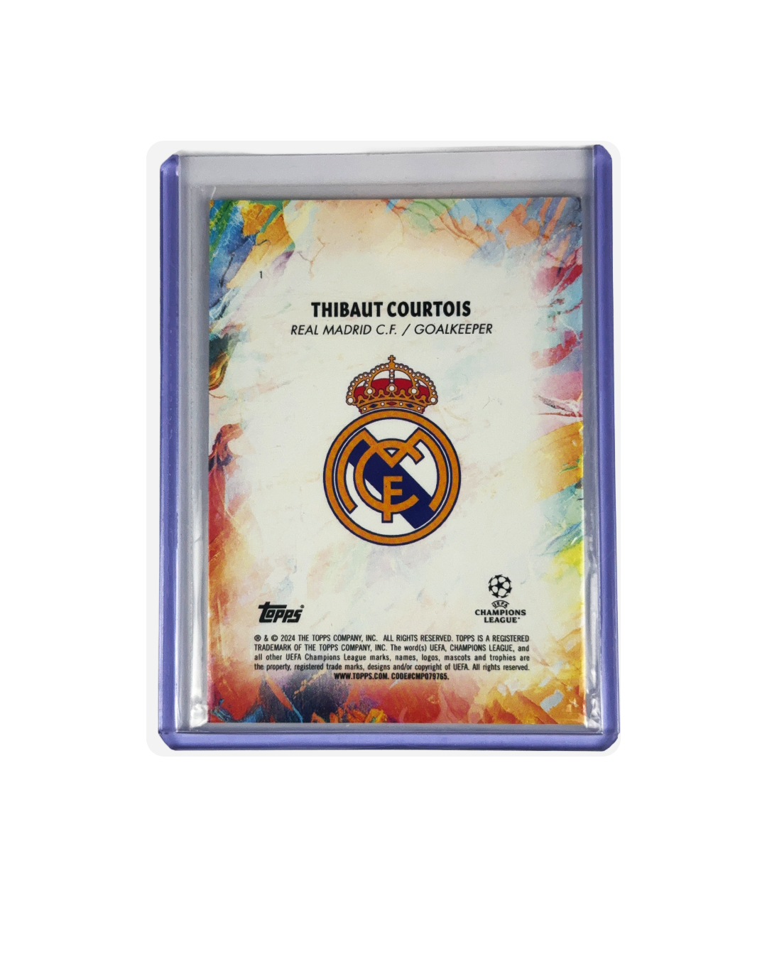 THIBAUT COURTOIS Topps Inception UEFA Rainbow Foil num 73/150