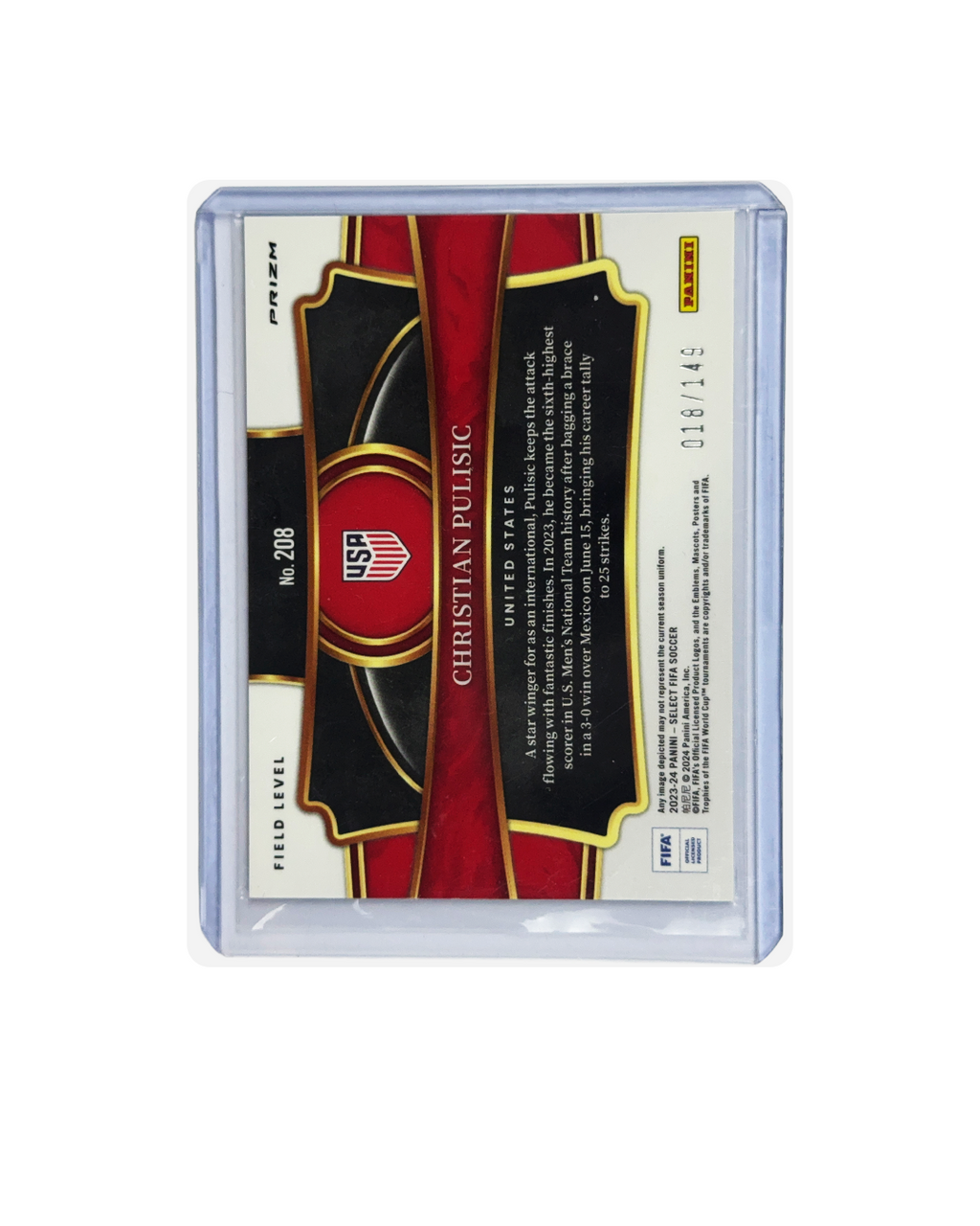 CHRISTIAN PULISIC Panini Select 23-24 num 18/149