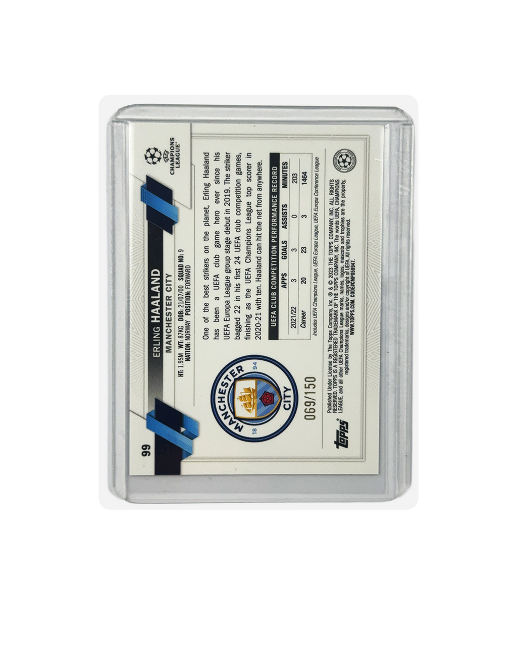 ERLING HAALAND Topps Jade Edition UEFA CC Chinese New Year 69/150