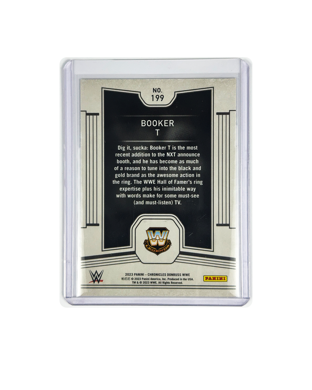 BOOKER T Panini Chronicles Donruss WWE num 6/10