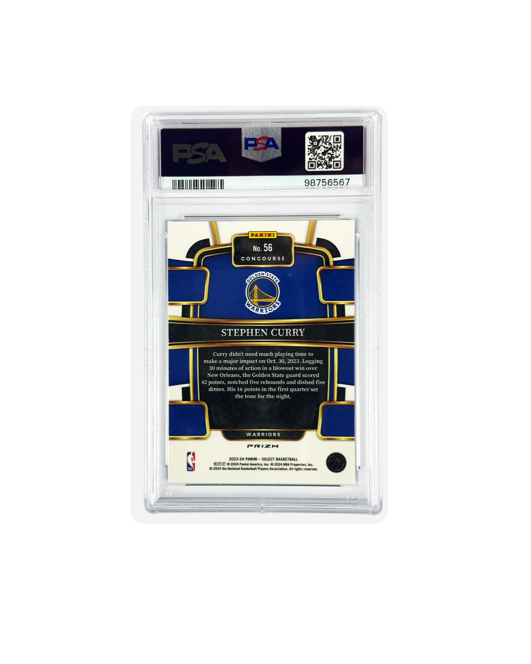 2023 SELECT STEPHEN CURRY BLUE CRACKED ICE PSA 9