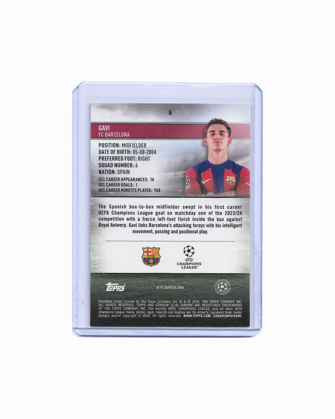 GAVI STADIUM CHROME AQUA WAVE 206/250 23-24