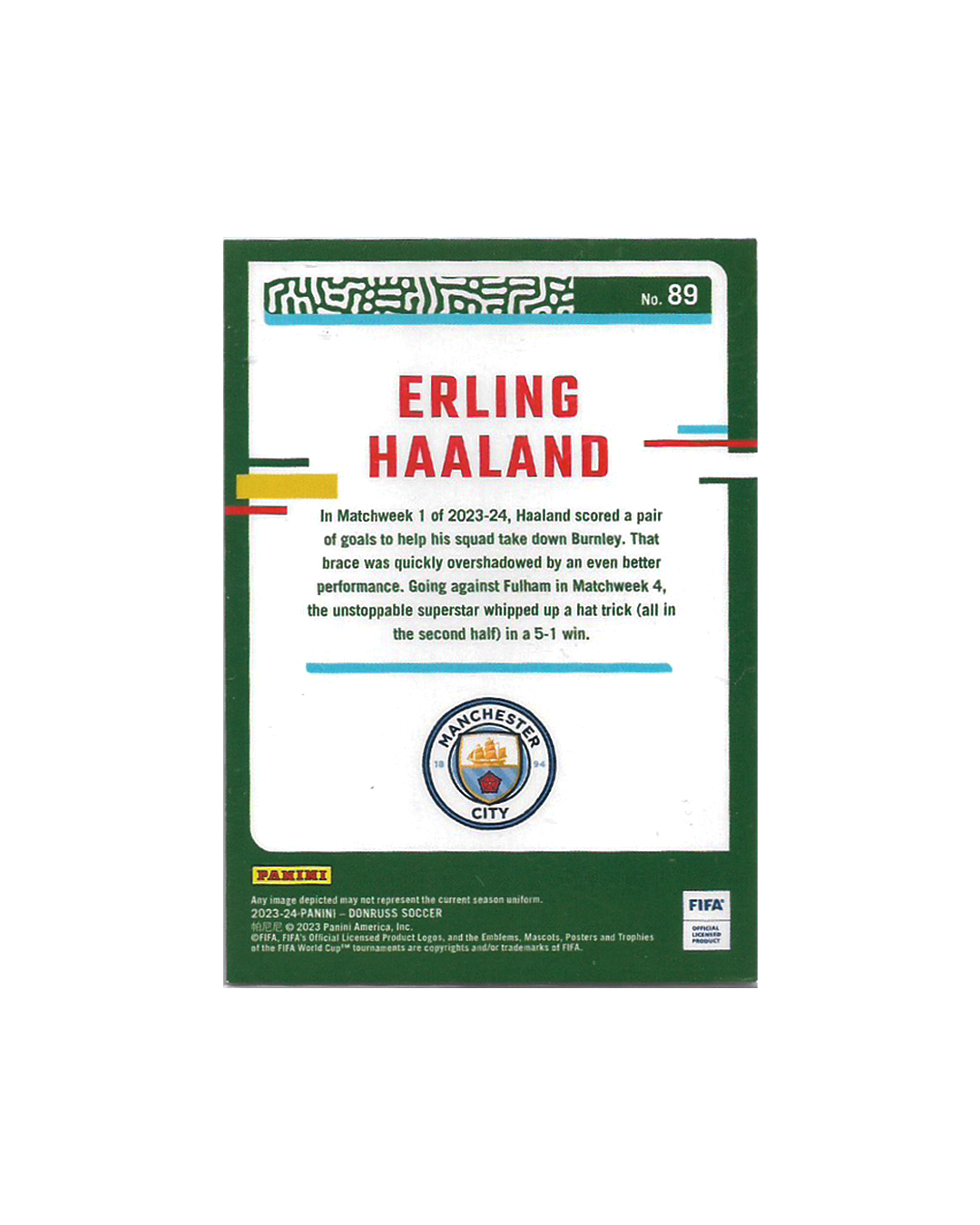 ERLING HAALAND Donruss Soccer FIFA 2023-24
