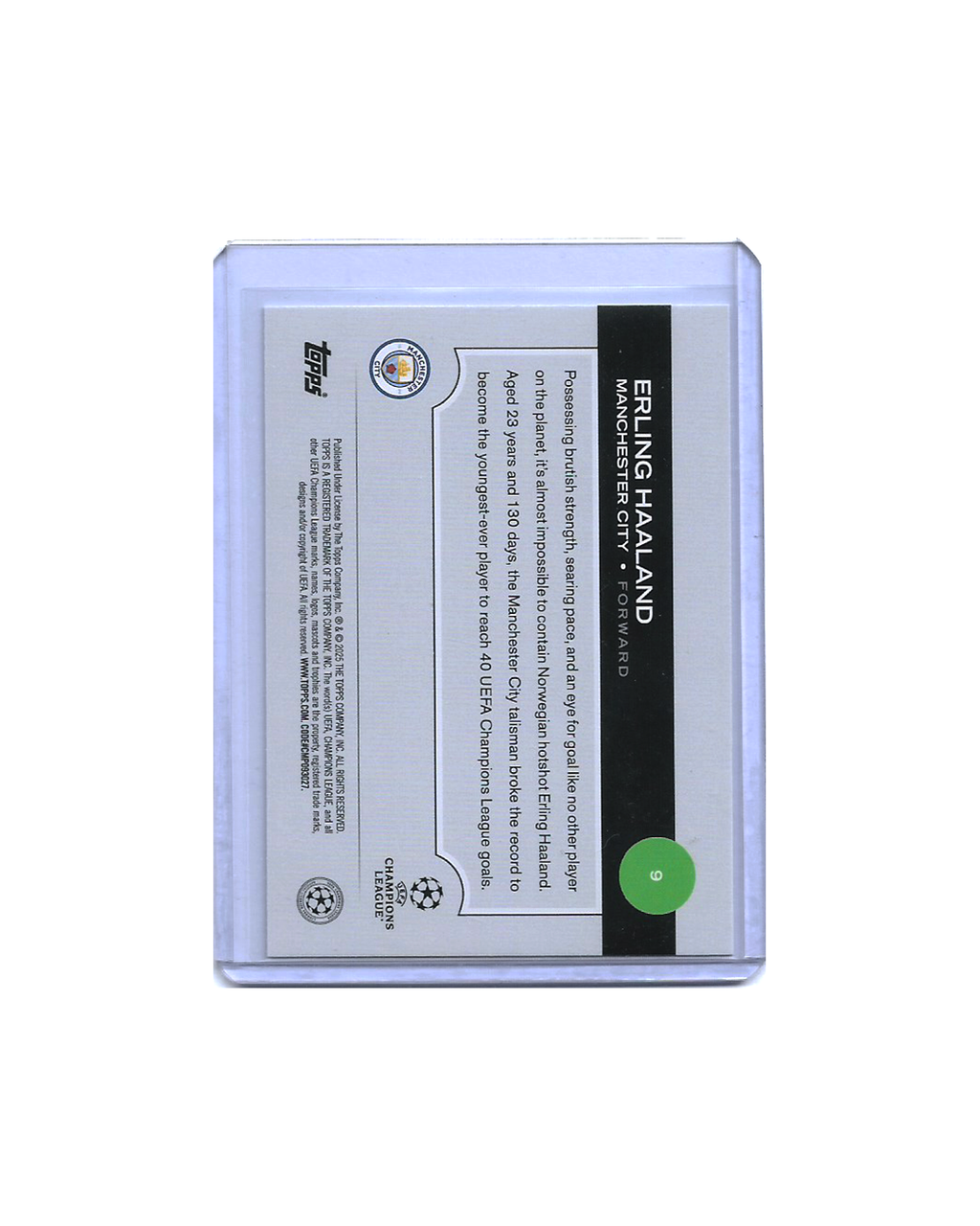 ERLING HAALAND Topps UEFA Club Competitions 2024-25