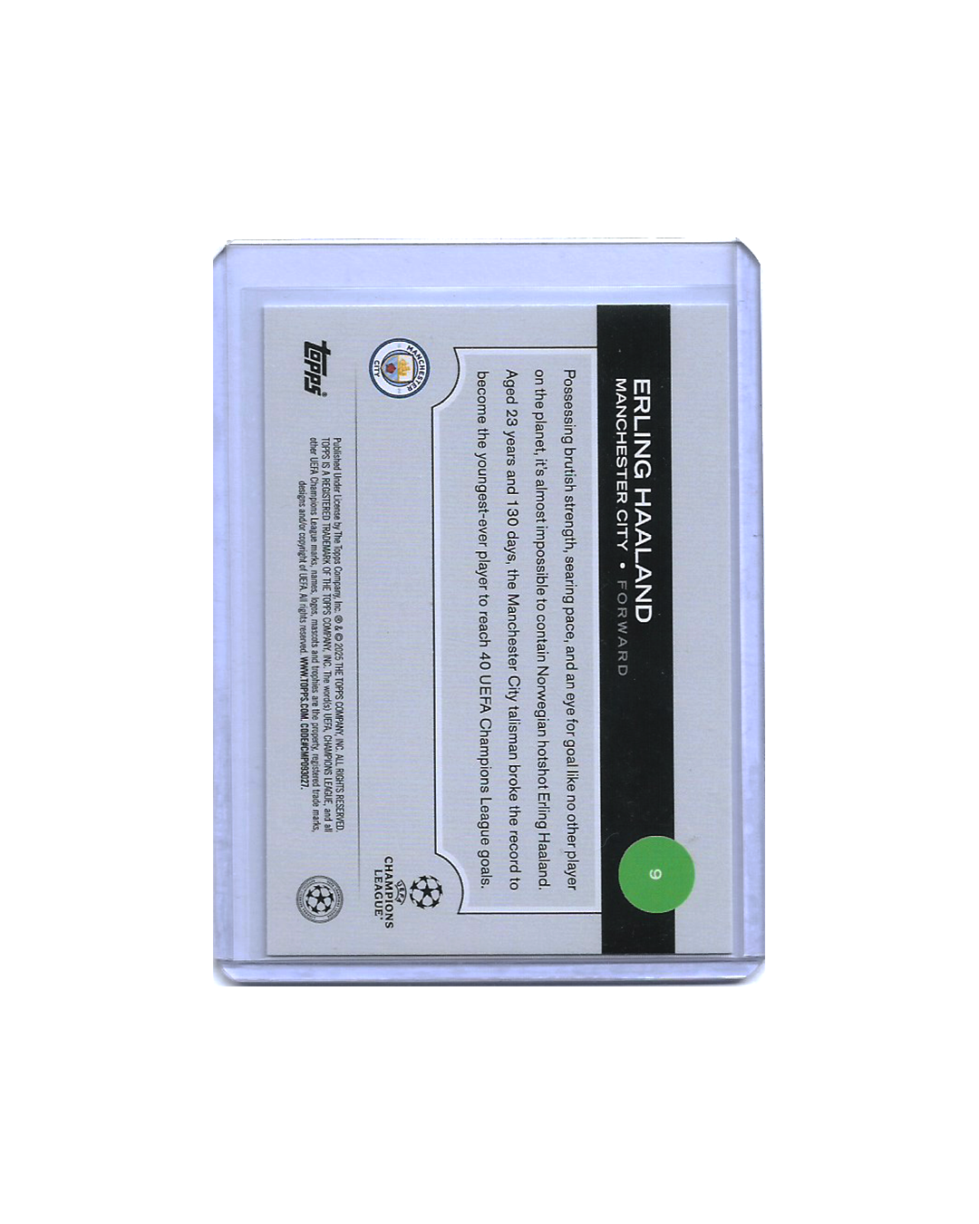 ERLING HAALAND Topps UEFA Club Competitions 2024-25