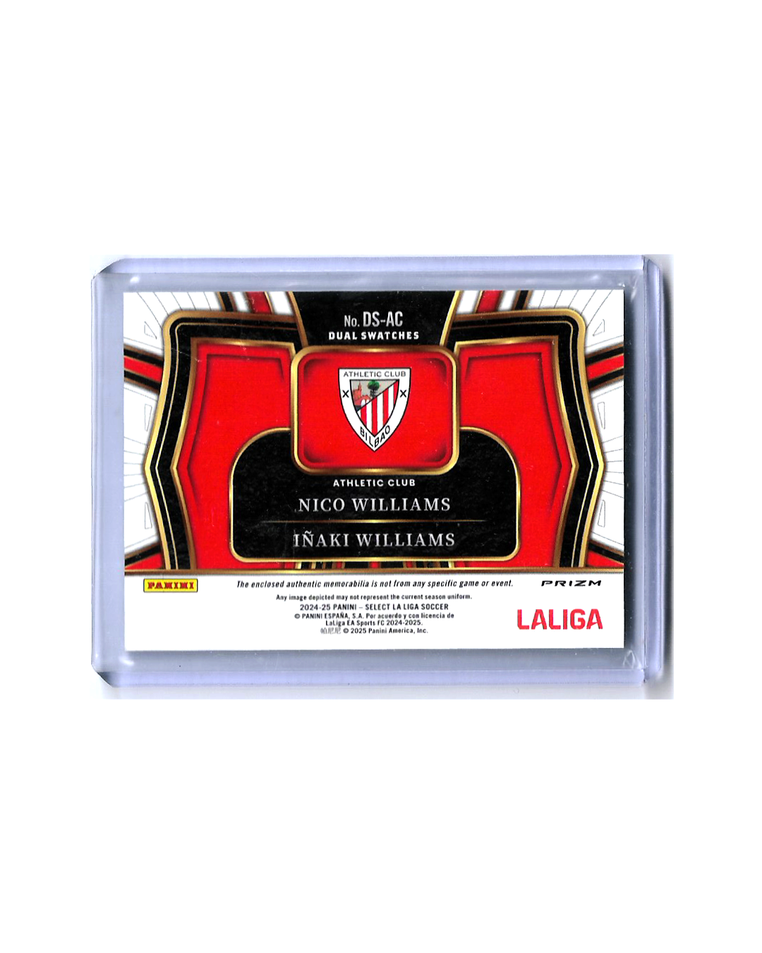 NICO WILLIAMS INAKI WILLIAMS 2024 SELECT LA LIGA PATCH SILVER