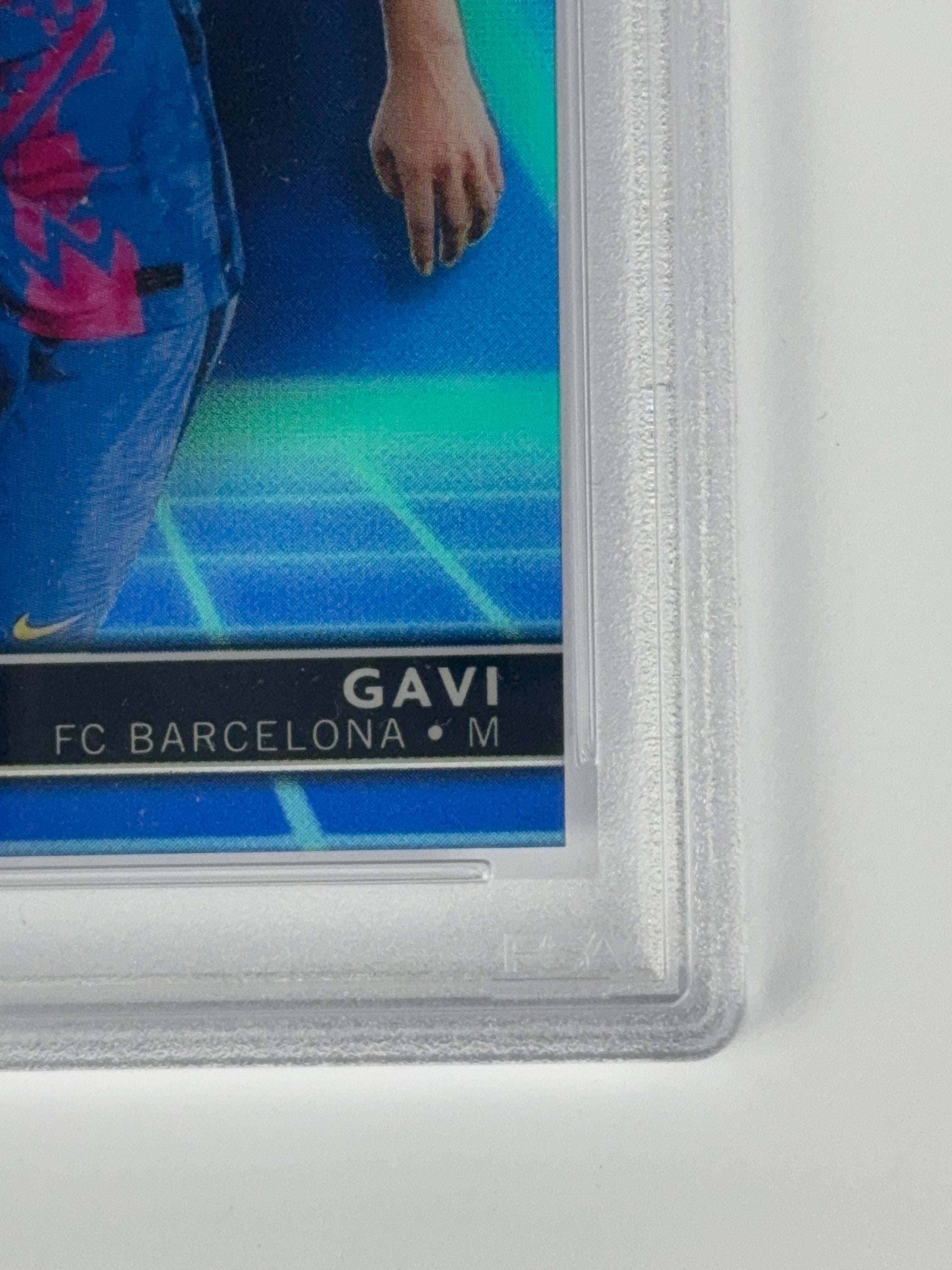 2021-22 Topps Finest Gavi BLUE/AQUA VAPORWAV Color Match FC Barcelona RC