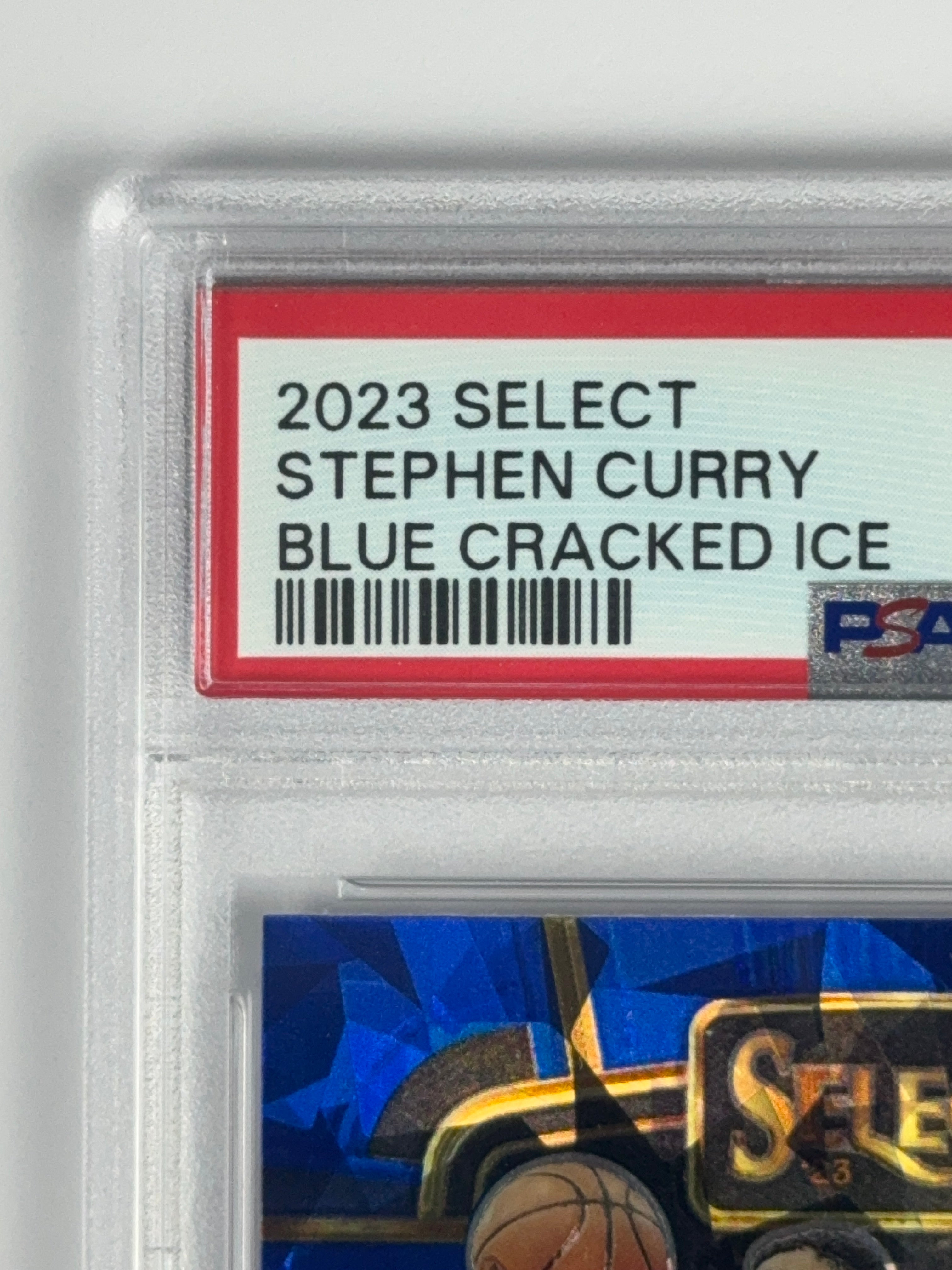 2023 SELECT STEPHEN CURRY BLUE CRACKED ICE PSA 9