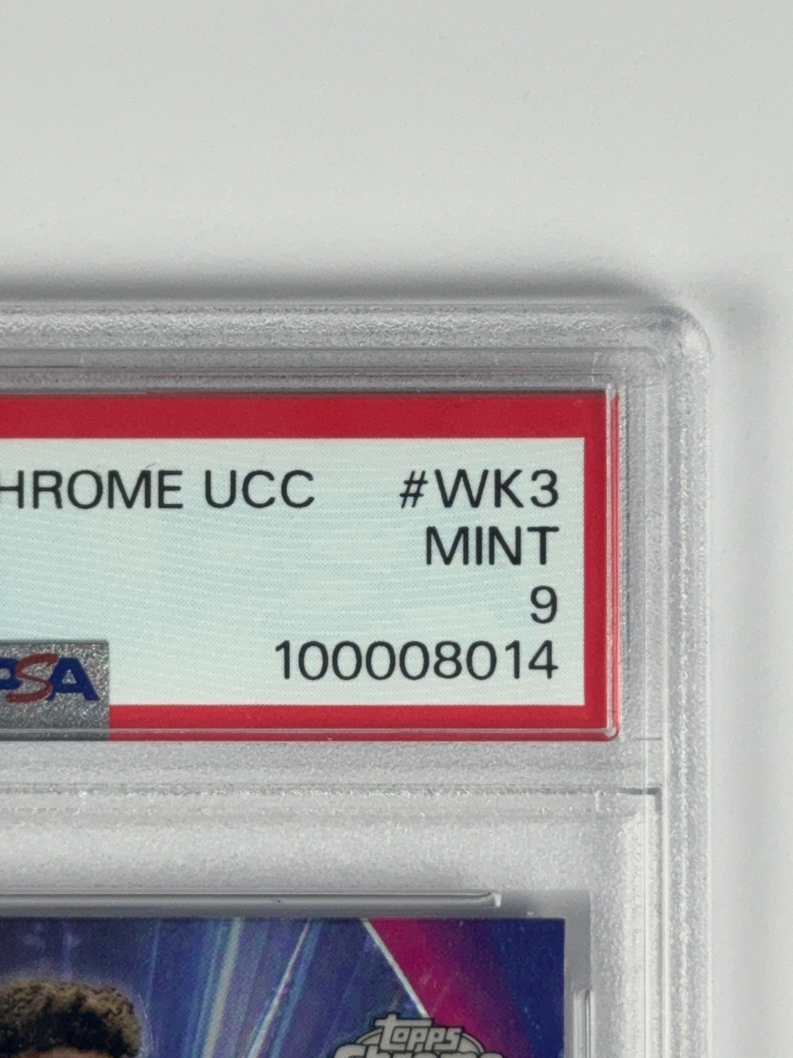 2023 LAMINE YAMAL TOPPS CHROME UCC WONDERKIDS ROOKIE CARD RC PSA 9