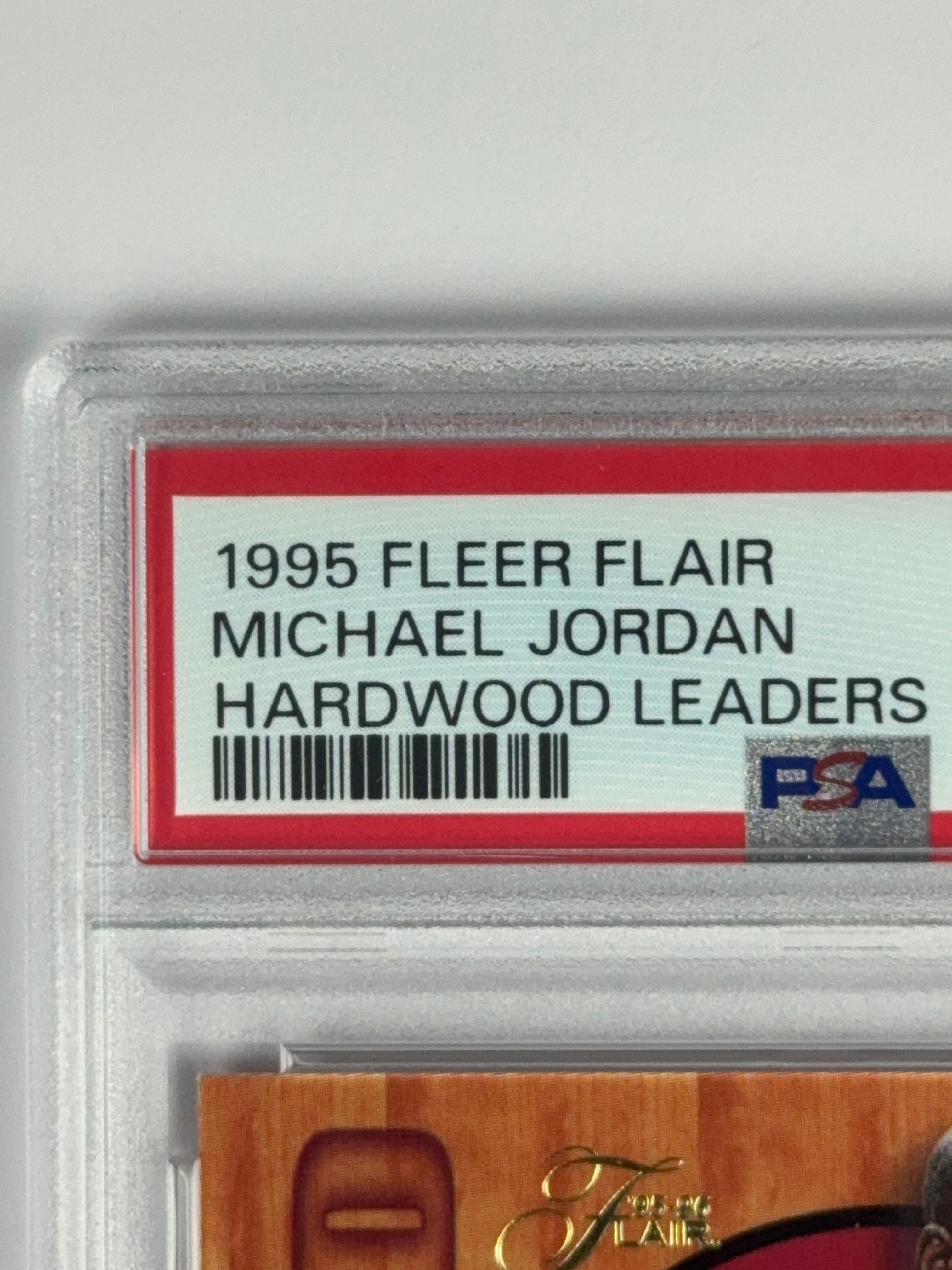 1995 FLEER FLAIR MICHAEL JORDAN HARDWOOD LEADERS PSA 8