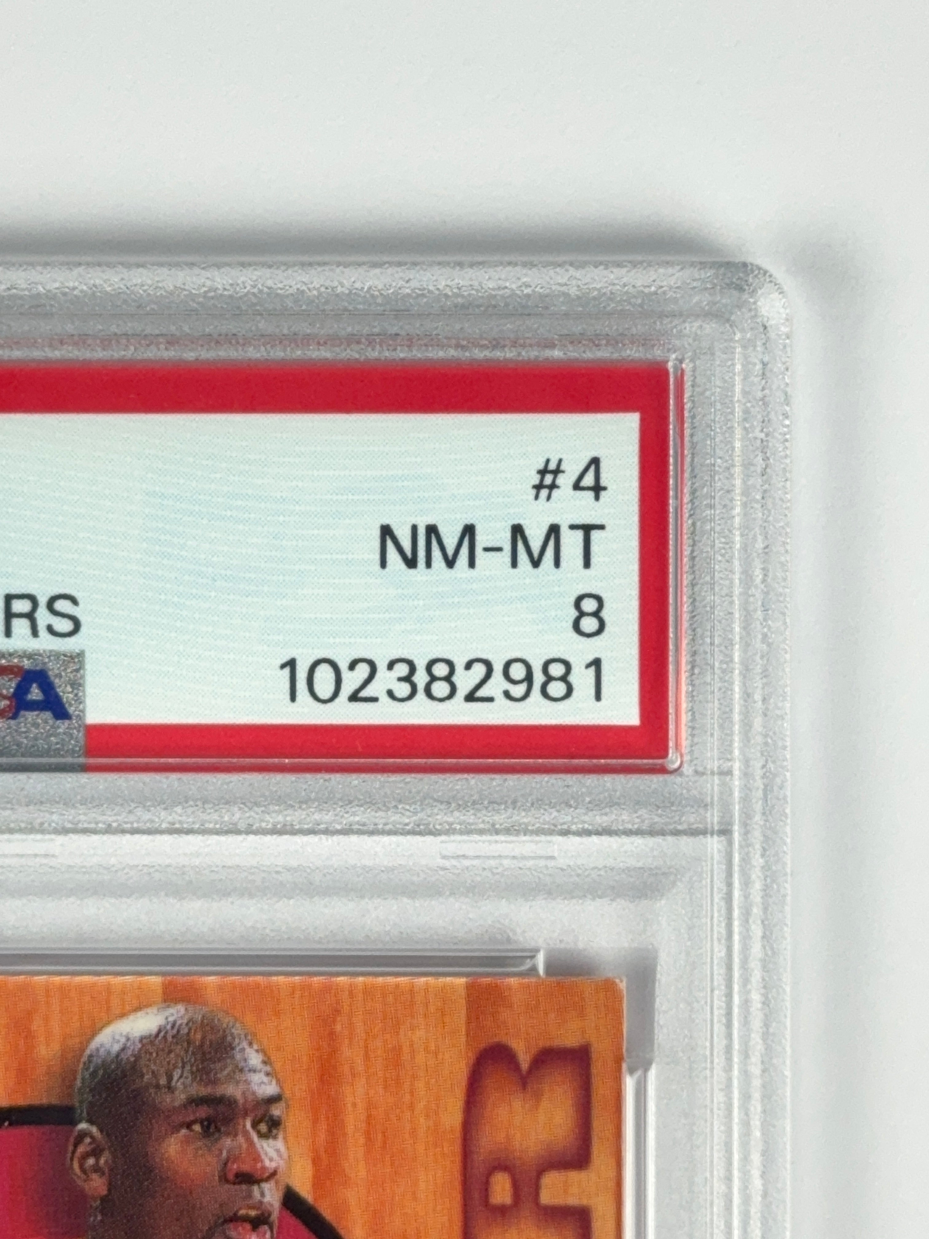 1995 FLEER FLAIR MICHAEL JORDAN HARDWOOD LEADERS PSA 8