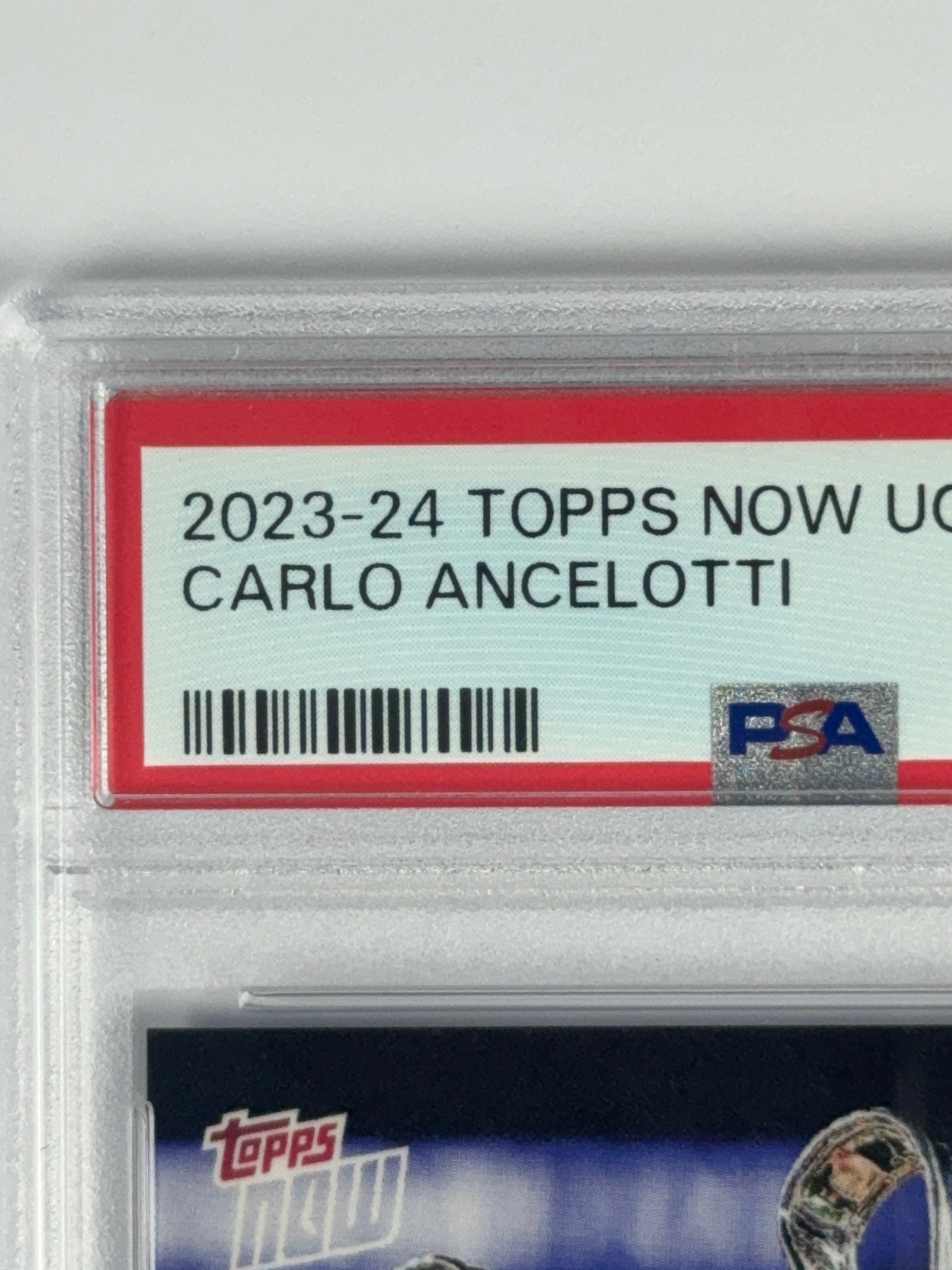2023-24 TOPPS NOW UCL CARLO ANCELOTTI PSA 10