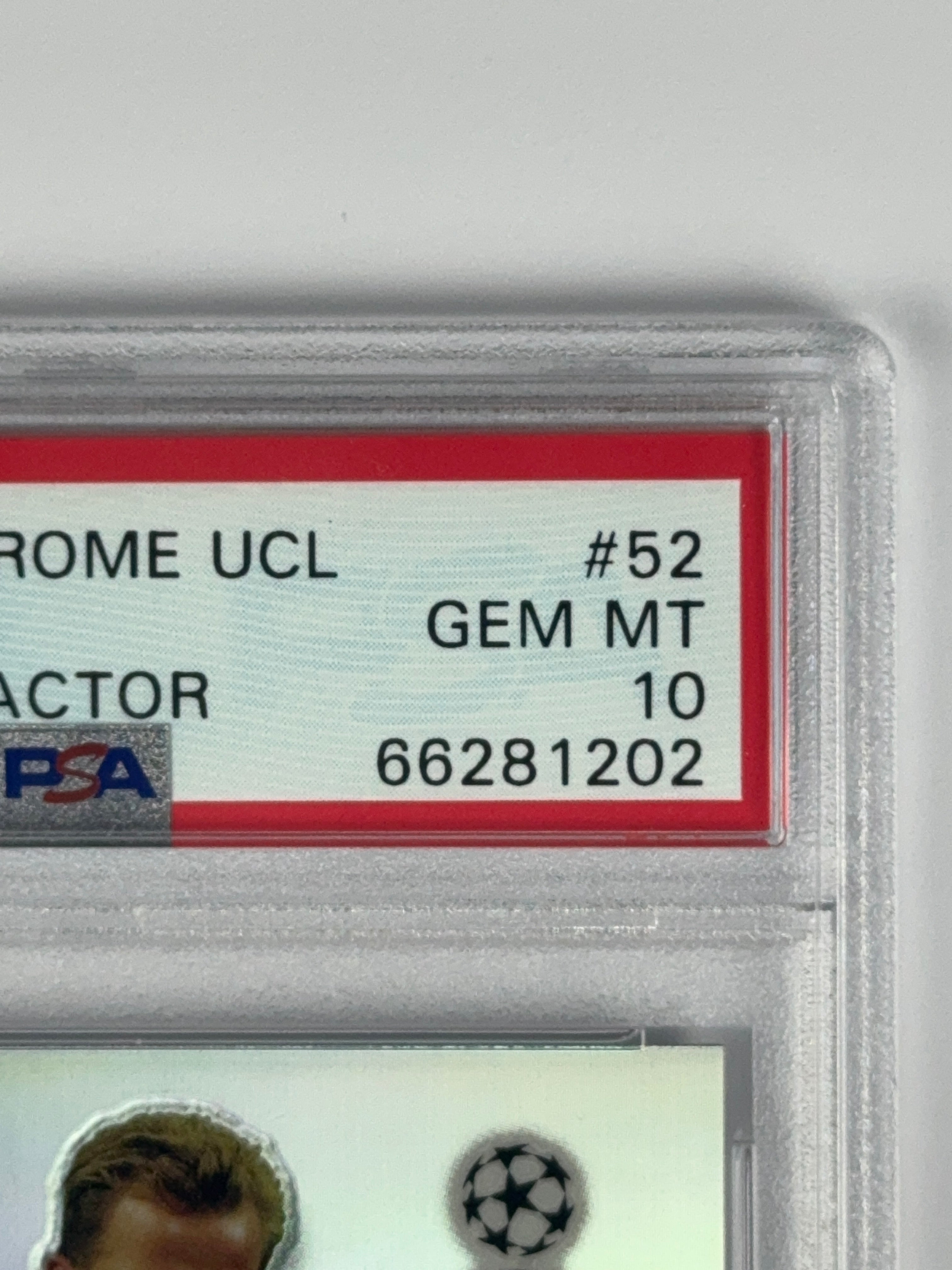 HARRY KANE Topps Chrome UCL 2017 PSA 10