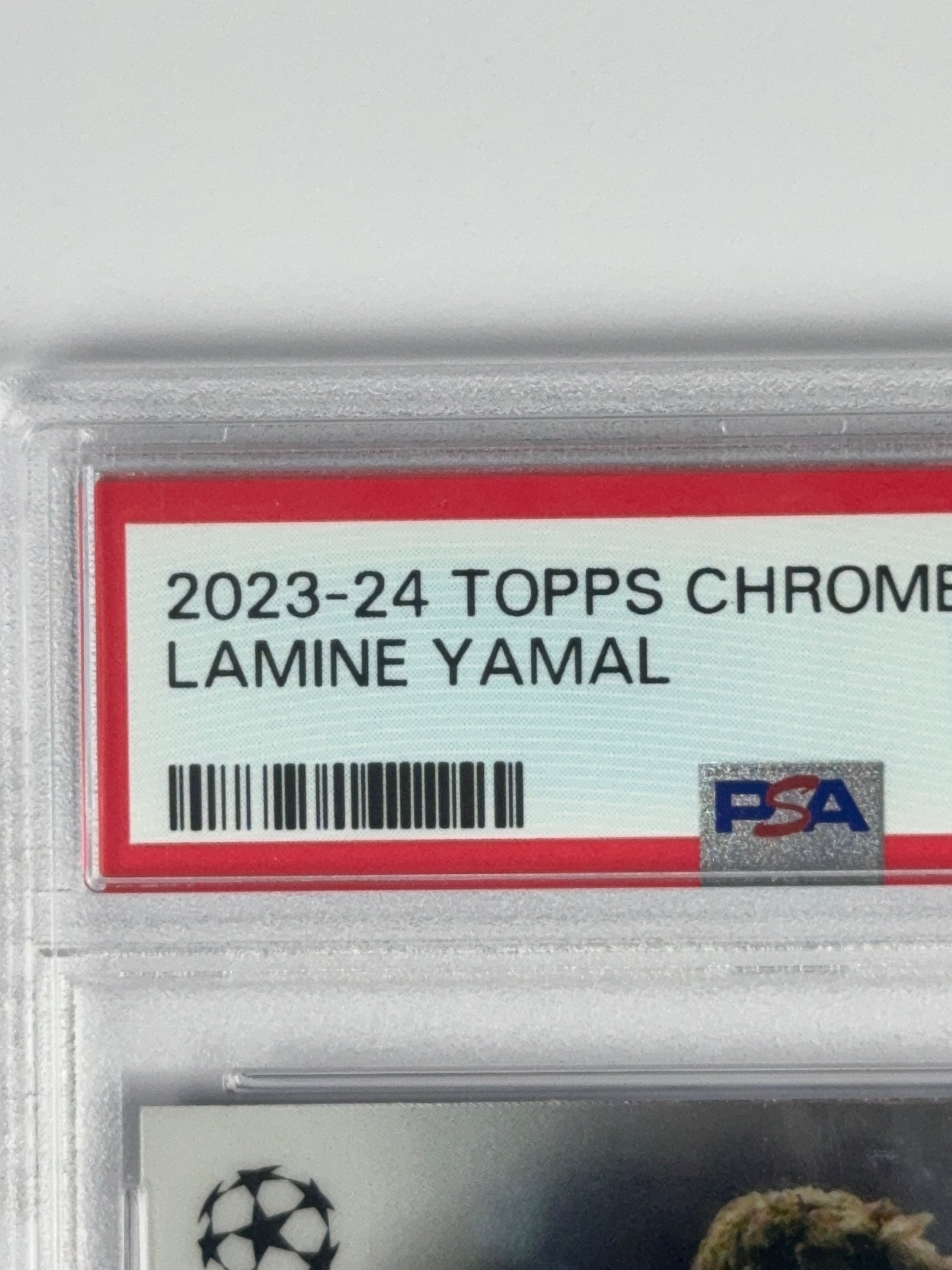 2023-24 TOPPS CHROME UEFA CLUB COMPETITIONS #64 LAMINE YAMAL ROOKIE RC PSA 9