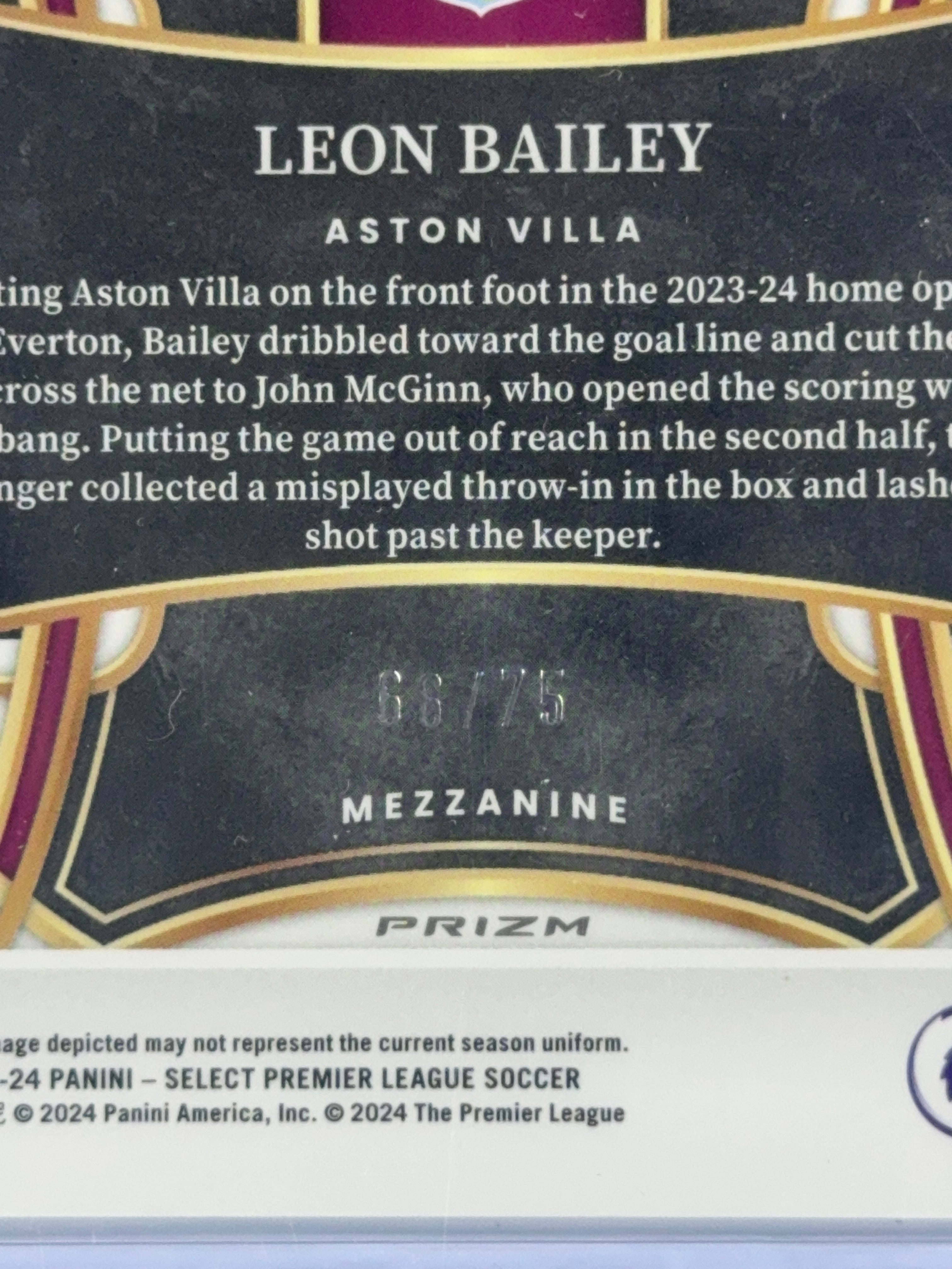 LEON BAILEY Panini Select Premiere League 23-24 num 66/75