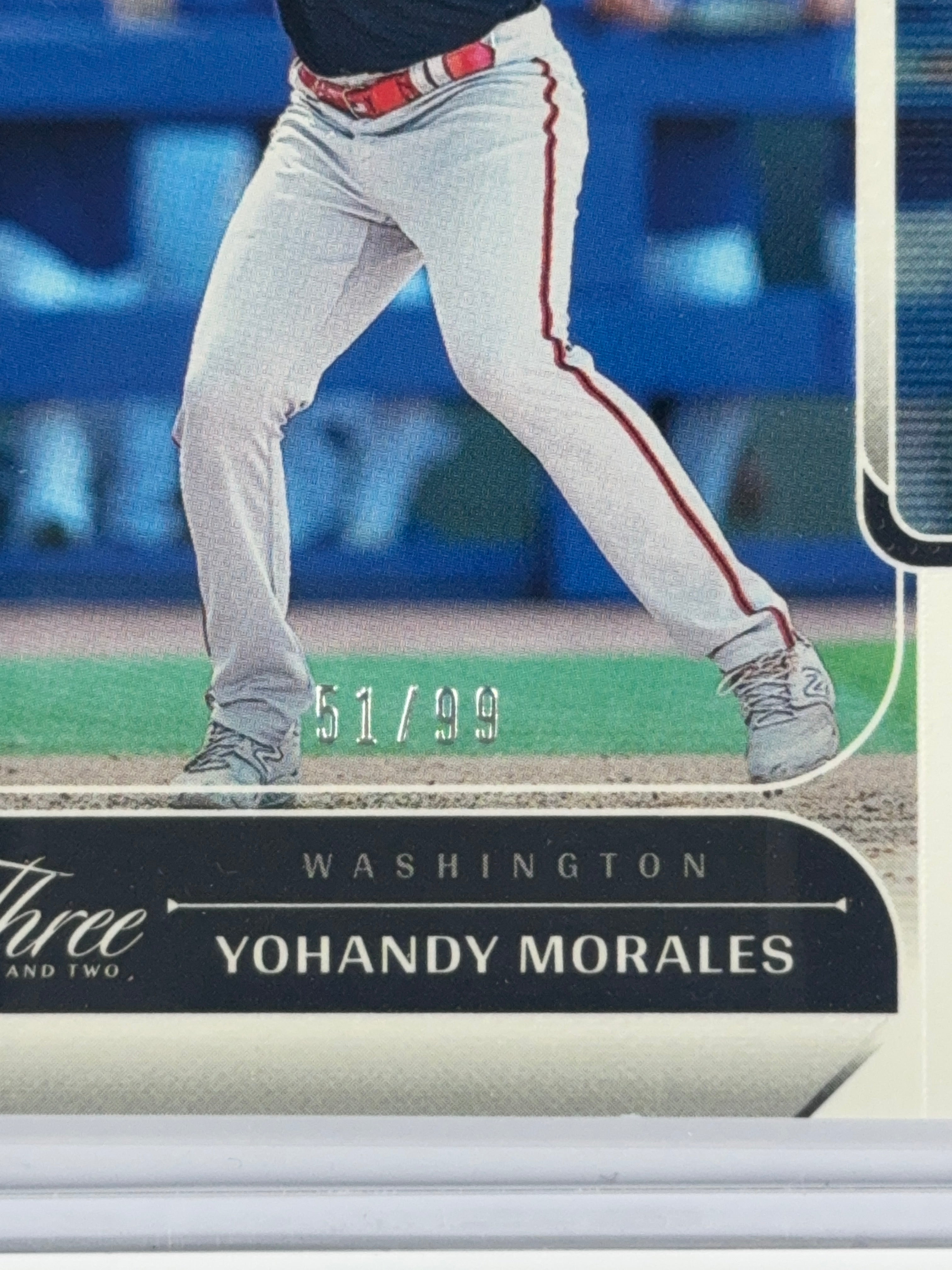 YOHANDY MORALES Panini Three and Two Baseball num 51/99
