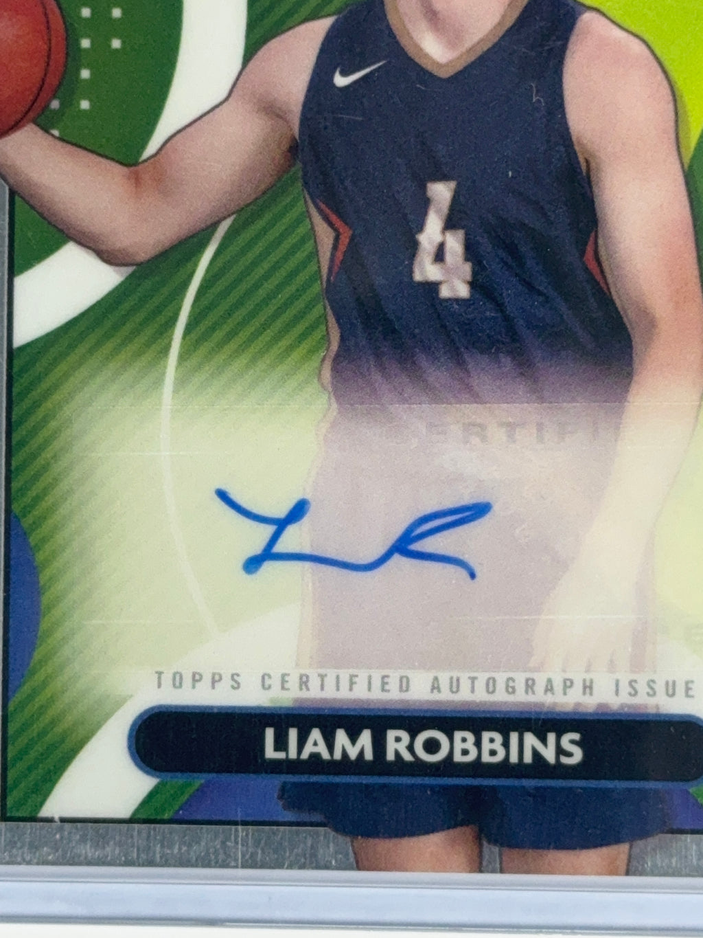 LIAM ROBBINS Topps Finest Basket Ball 23-24 RC FIRMA