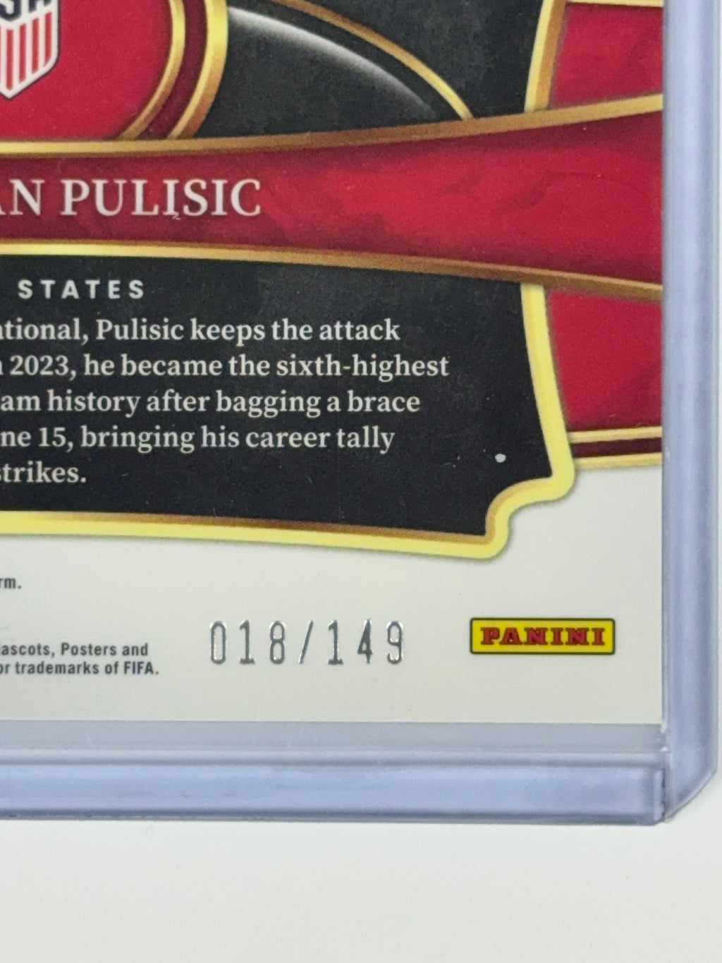 CHRISTIAN PULISIC Panini Select 23-24 num 18/149