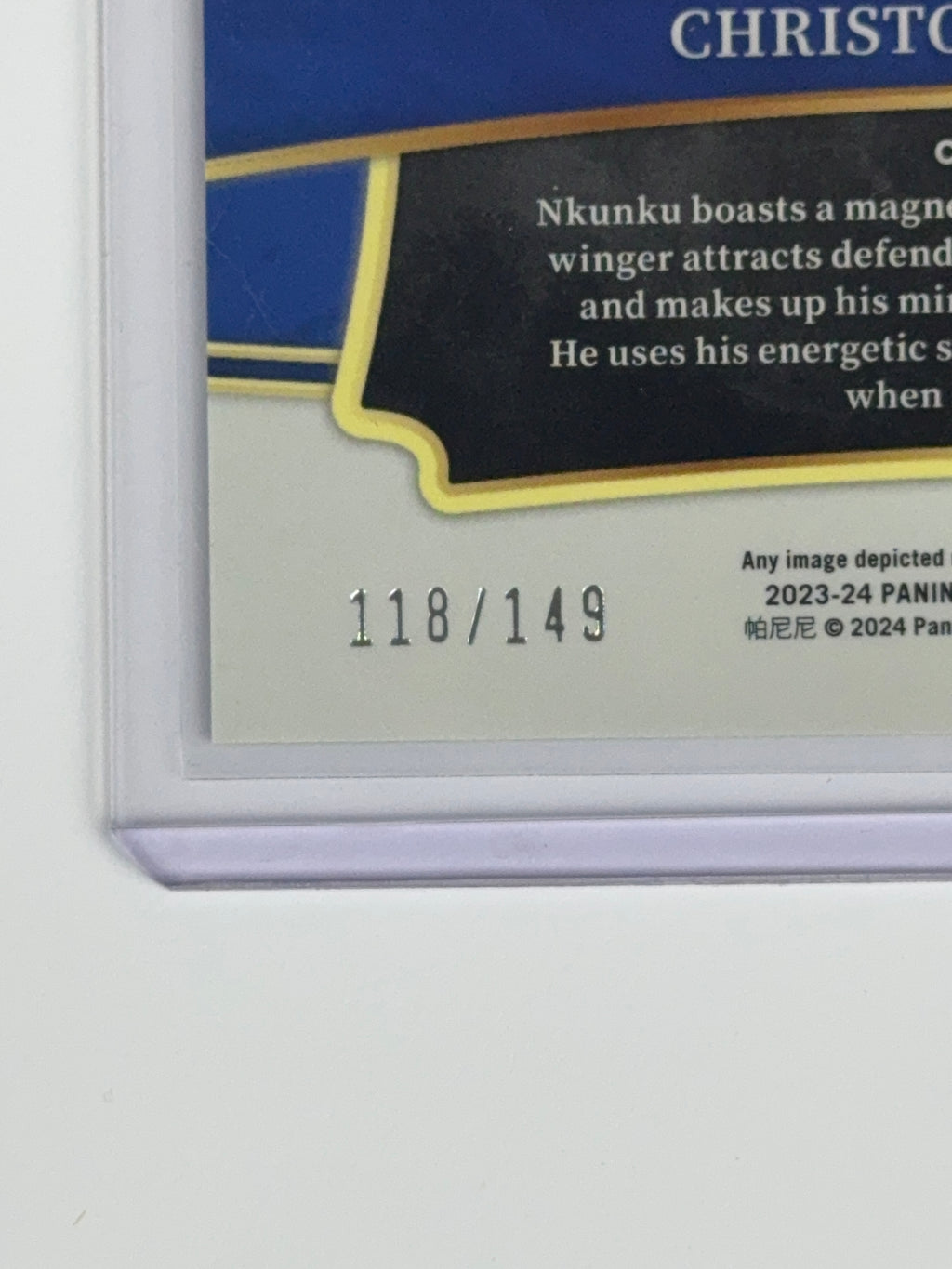 CHRISTOPHER NKUNKU Panini Select 23-24 Premier League Purple num 118/149