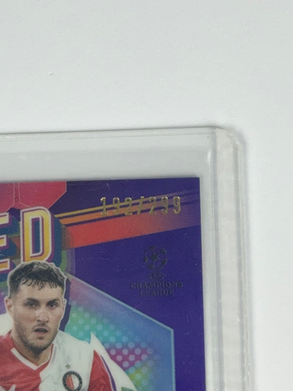 SANTIAGO GIMENEZ Topps Finest UEFA CC Prized Footballers Pruple Refractor num 192/299