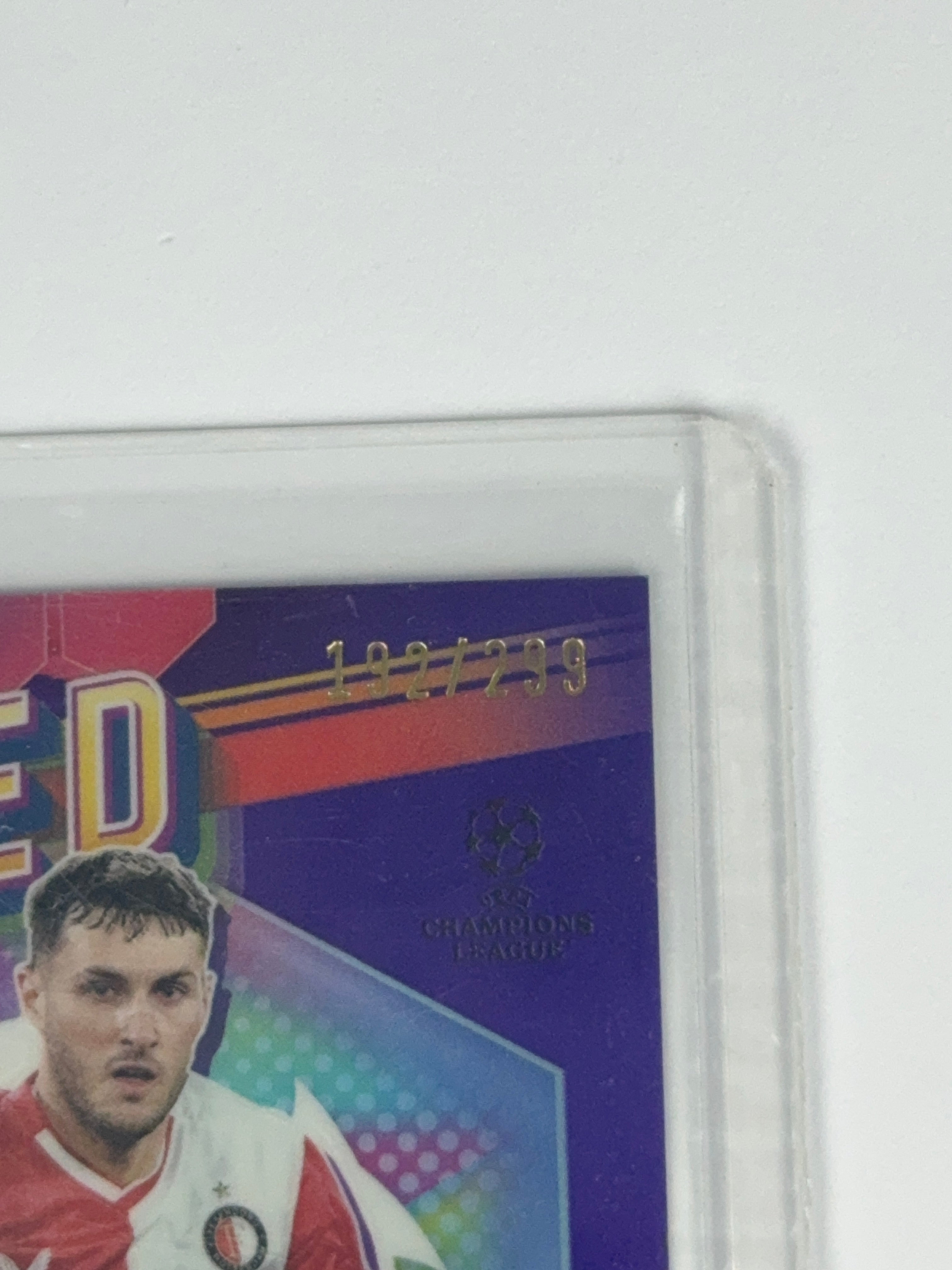 SANTIAGO GIMENEZ Topps Finest UEFA CC Prized Footballers Pruple Refractor num 192/299