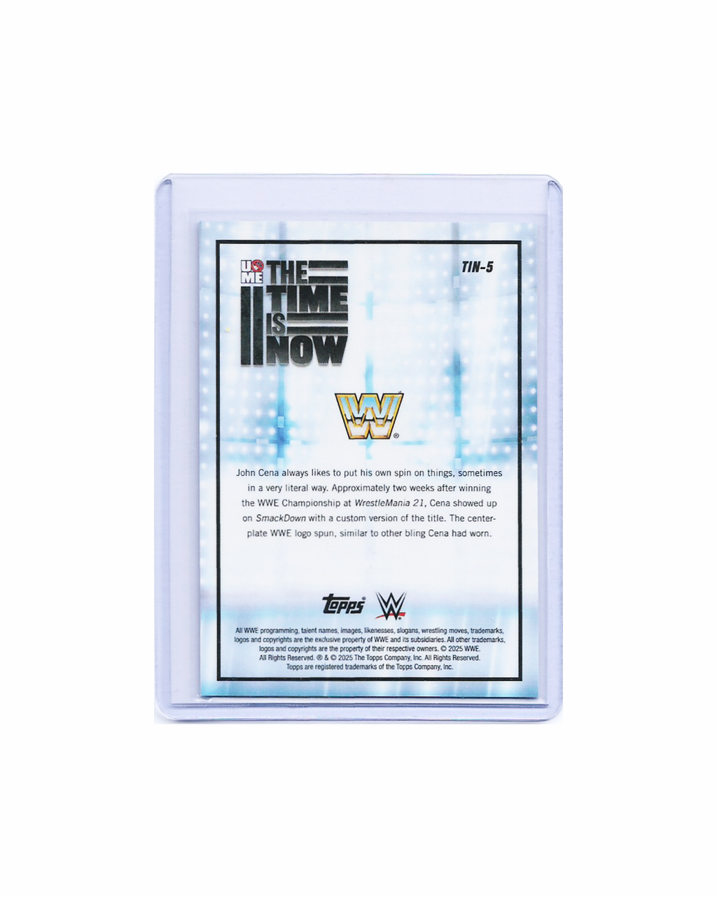 John Cena WWE 2025 Topps Chrome TIN 5
