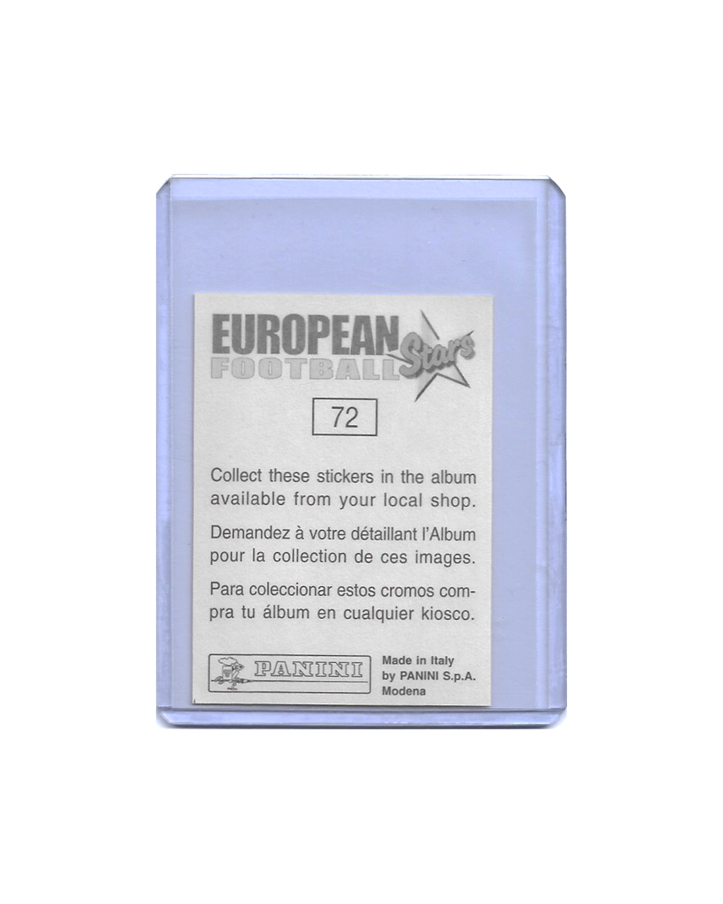 LUIS ENRIQUE Panini European Football Stars 1997