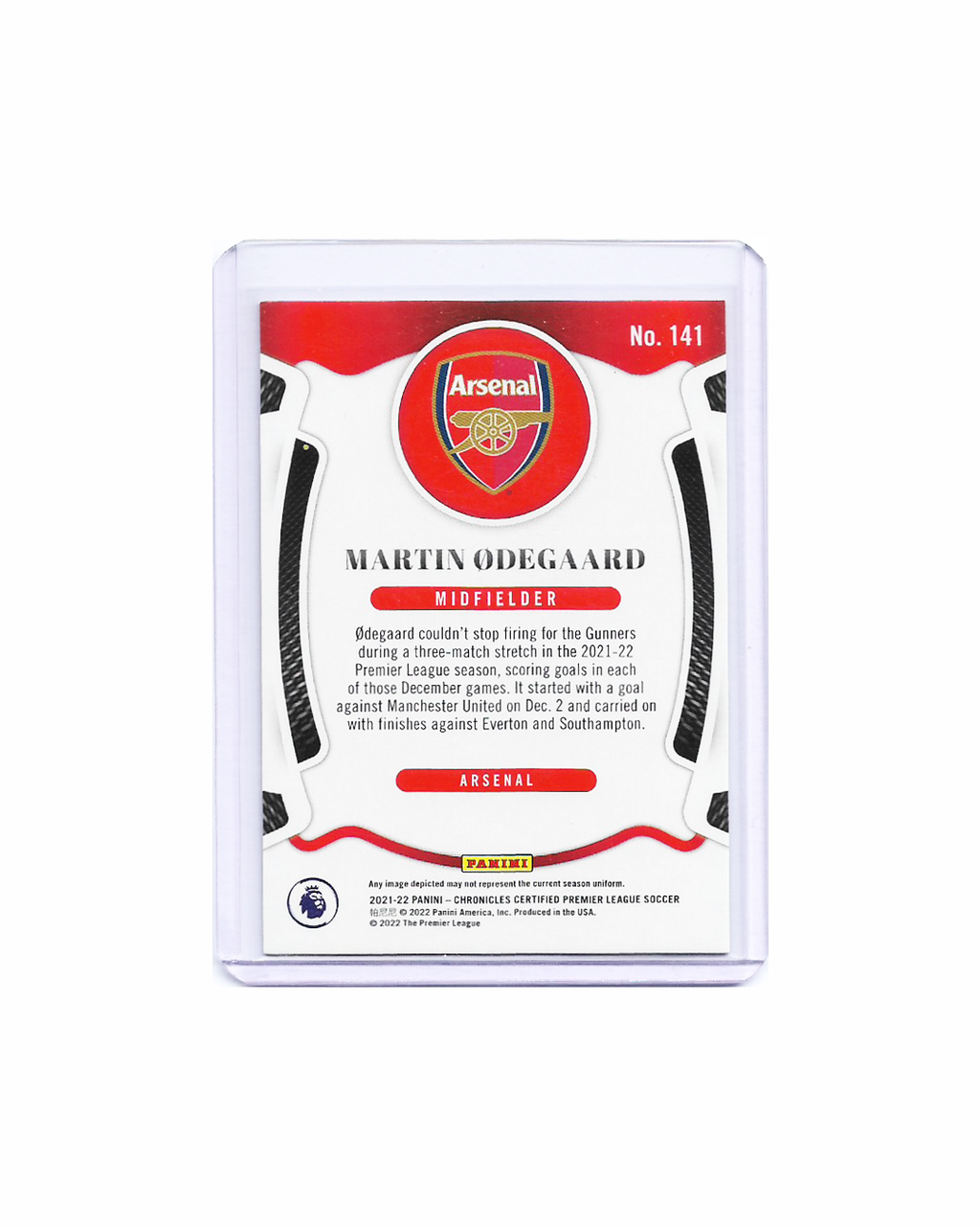 Martin Ødegaard Panini Chronicles Certified 21-22