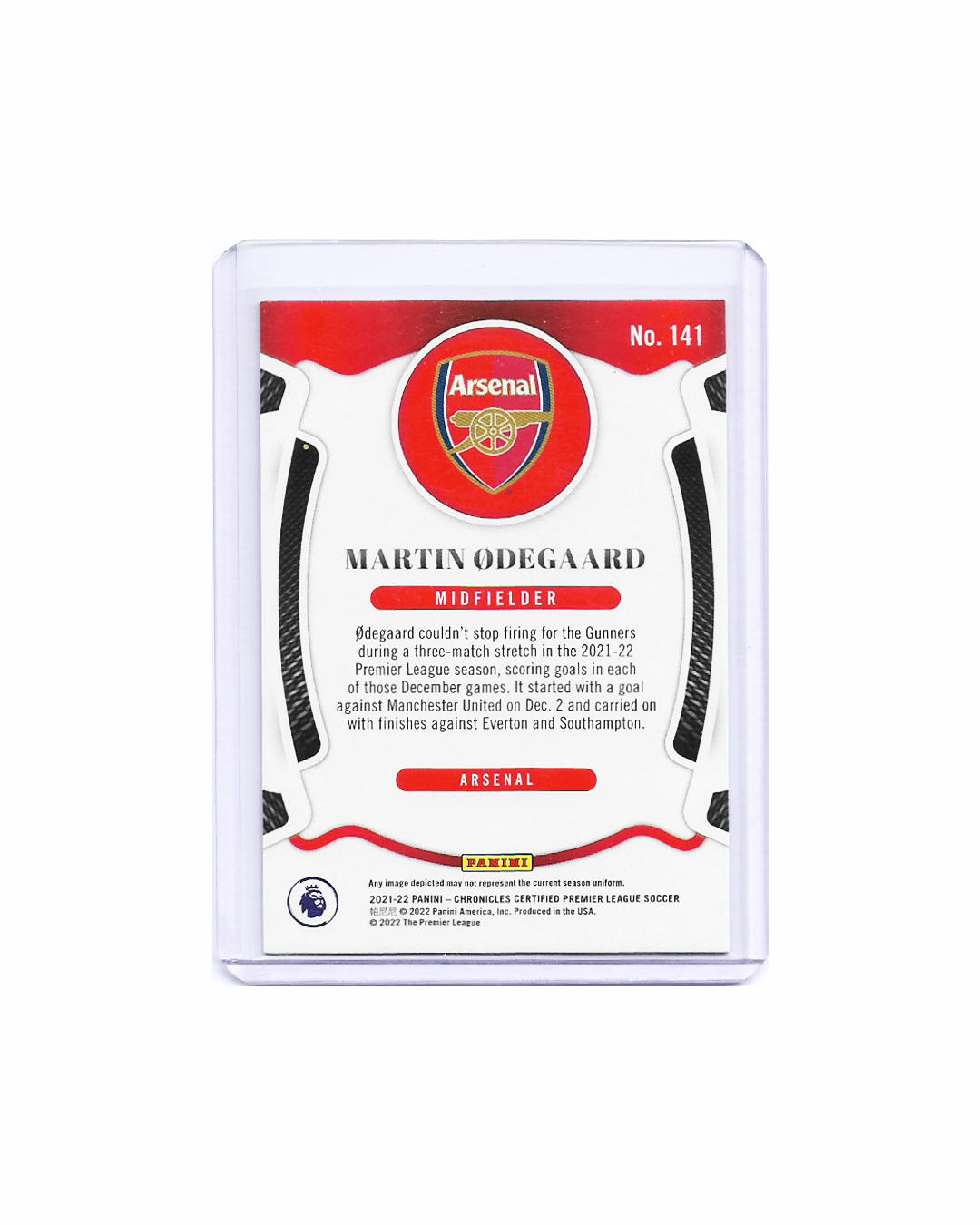 Martin Ødegaard Panini Chronicles Certified 21-22