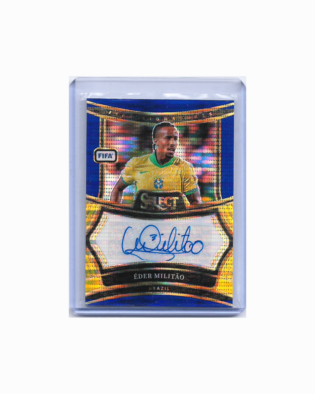 Eder Militao Auto 2024-25 Panini Select Blue Pulsar Prizm