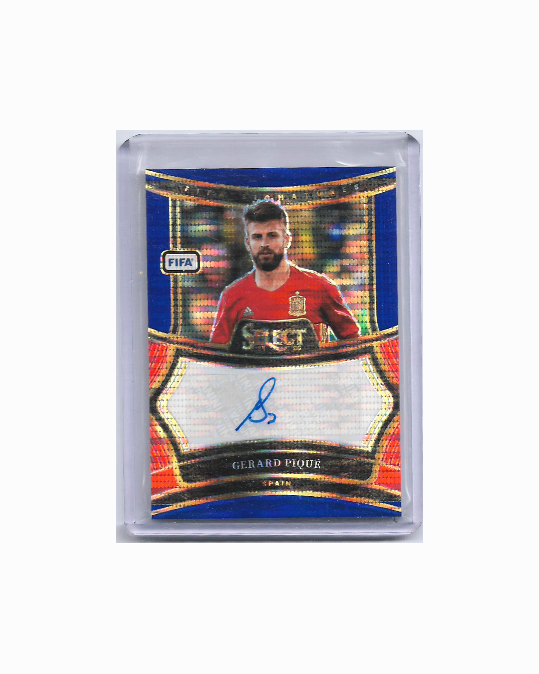 Gerard Piqué Auto 2024-25 Panini Select Blue Pulsar Prizm