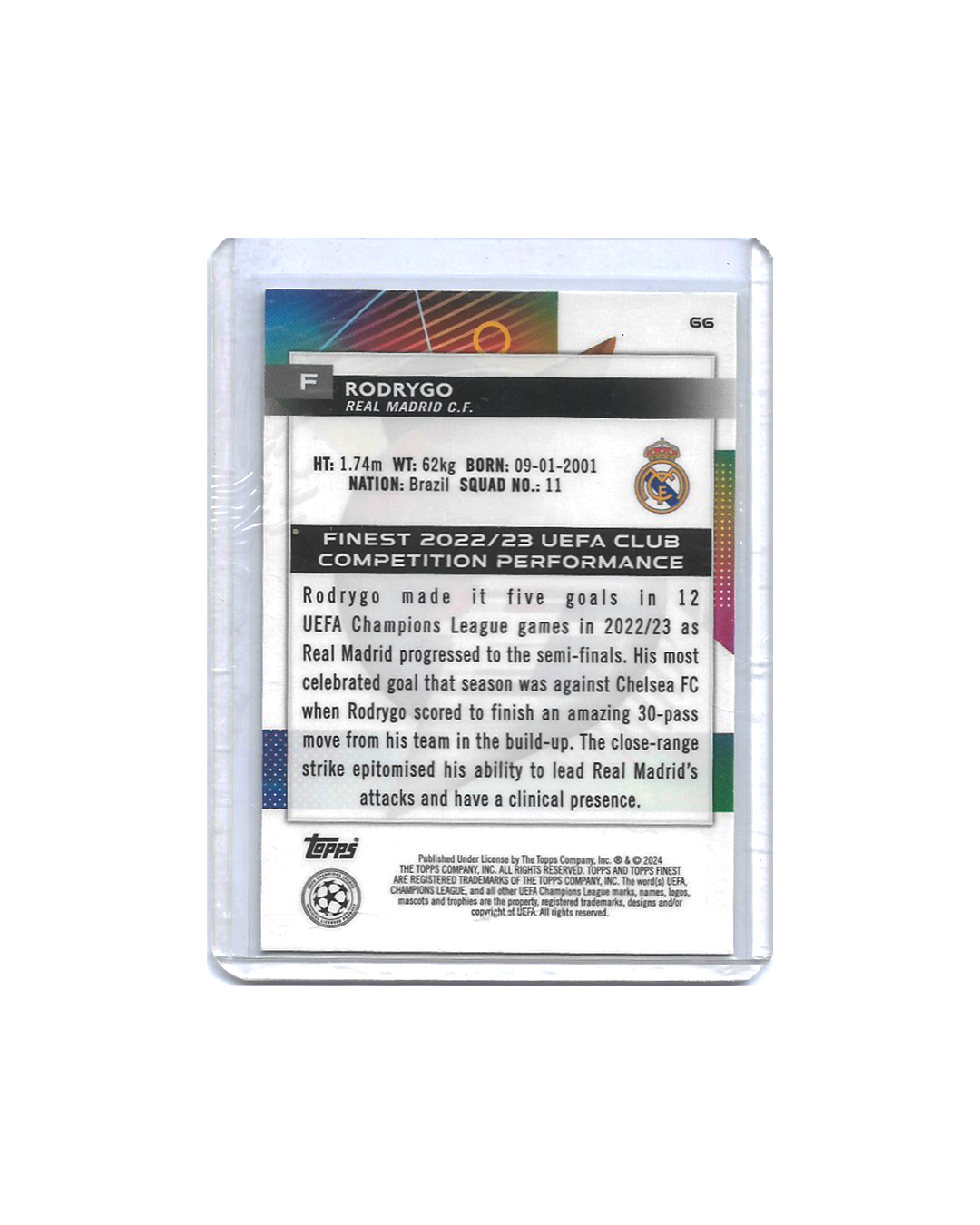 RODRYGO Topps Finest UEFA Club Competitions 2023-24