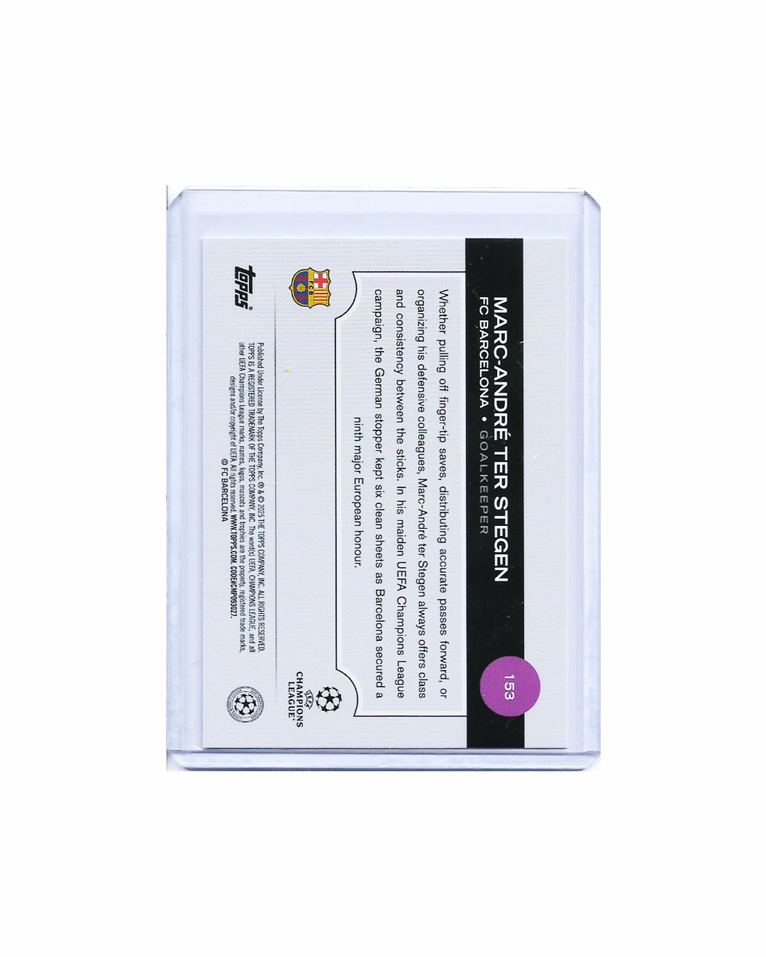 Ter Stegen Topps Chrome UEFA Club Competitions 24-25