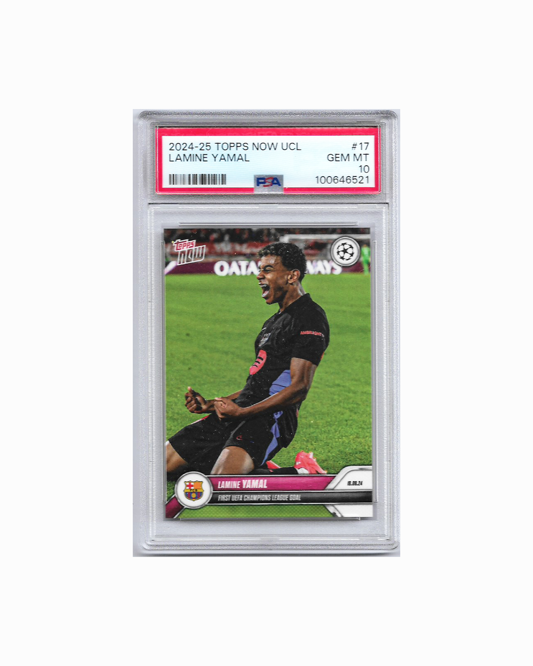LAMINE YAMAL 2024-25 TOPPS NOW UCL PSA 10