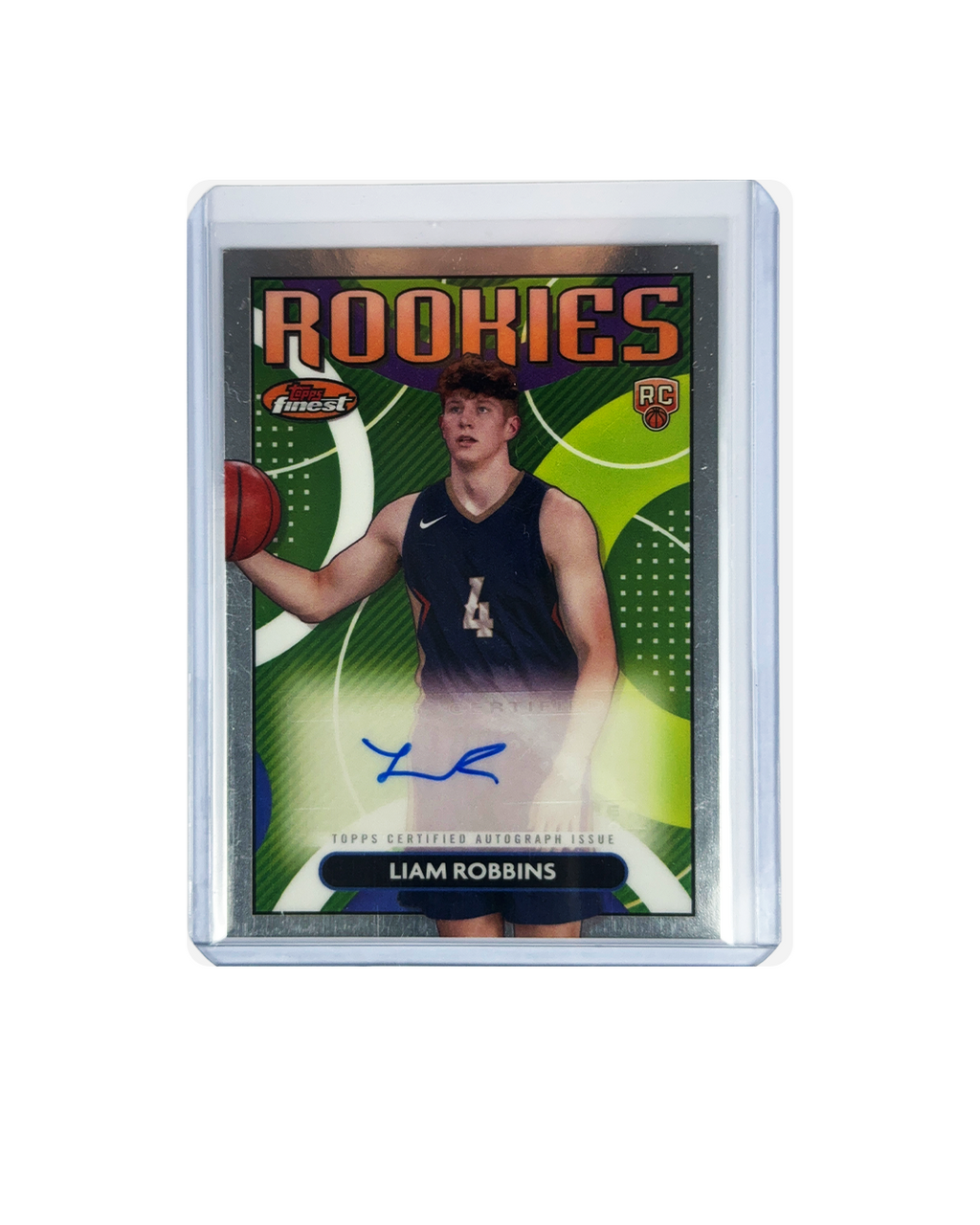 LIAM ROBBINS Topps Finest Basket Ball 23-24 RC FIRMA