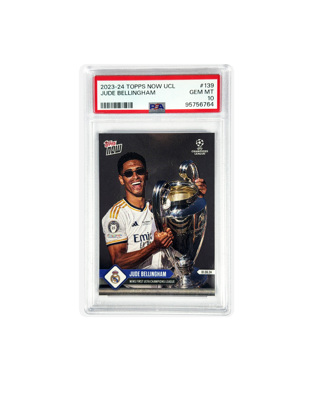 2023-24 TOPPS NOW UCL JUDE BELLINGHAM PSA 10 #139