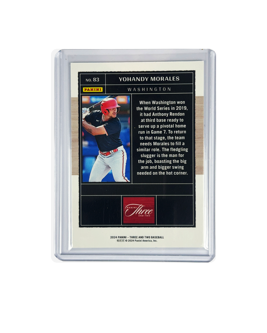 YOHANDY MORALES Panini Three and Two Baseball num 51/99