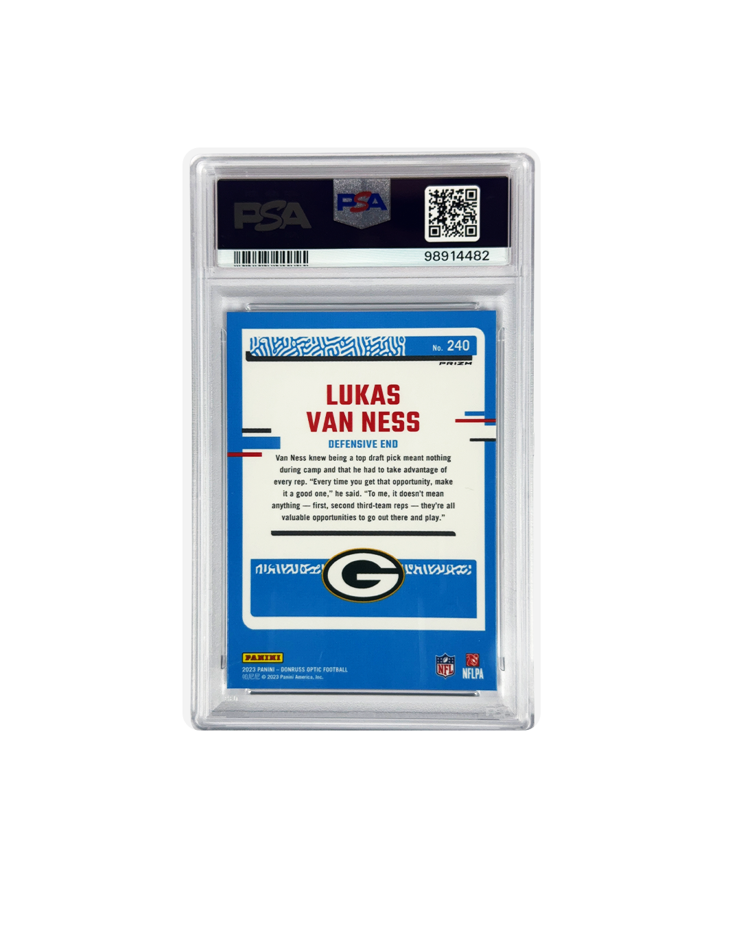 LUKAS VAN NESS Donruss Optic 2023 PSA 9
